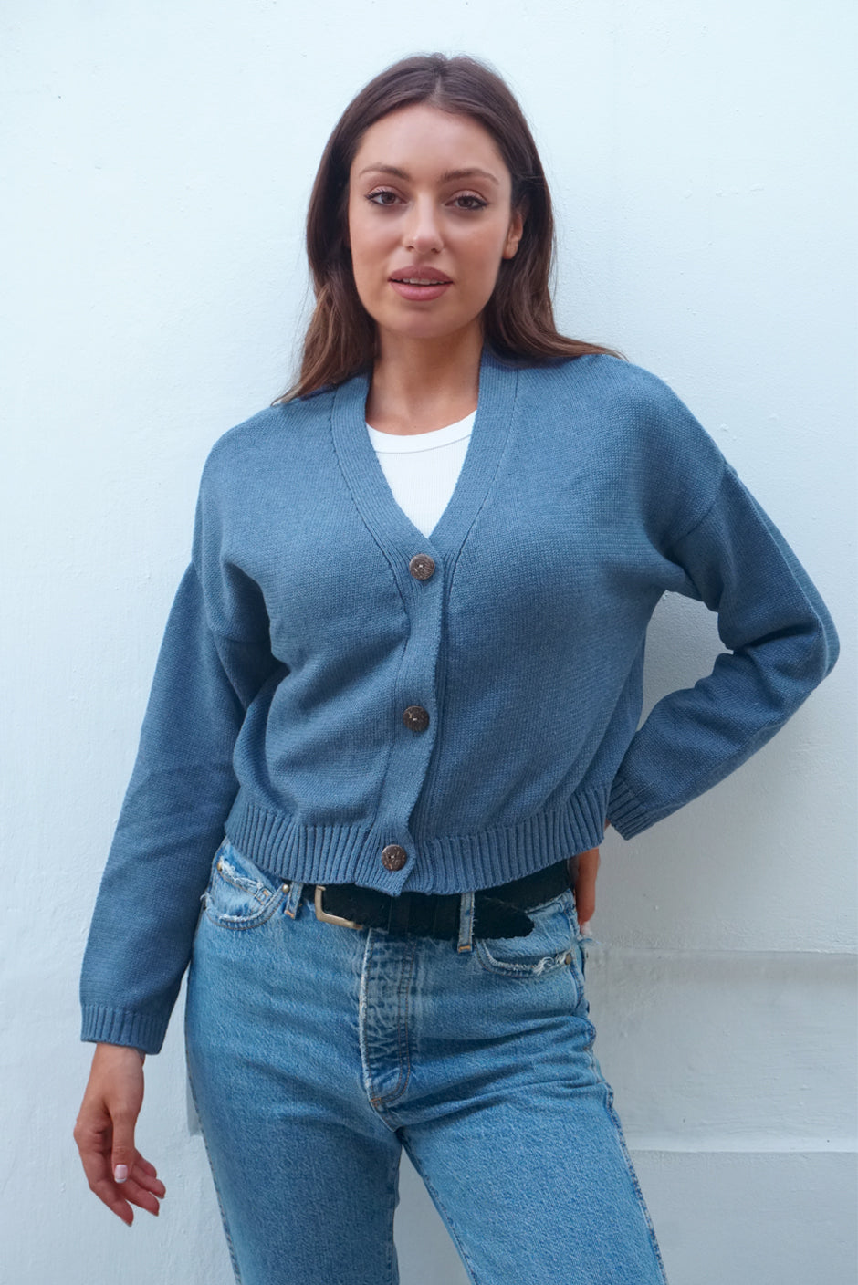 Diana Cardigan (Denim Blue)