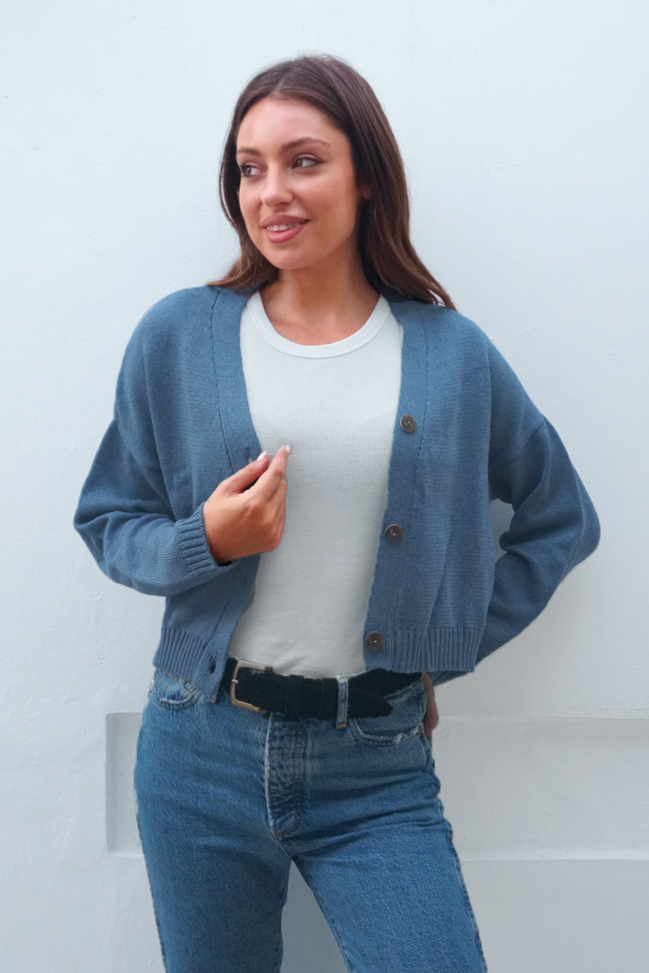 Diana Cardigan (Denim Blue)