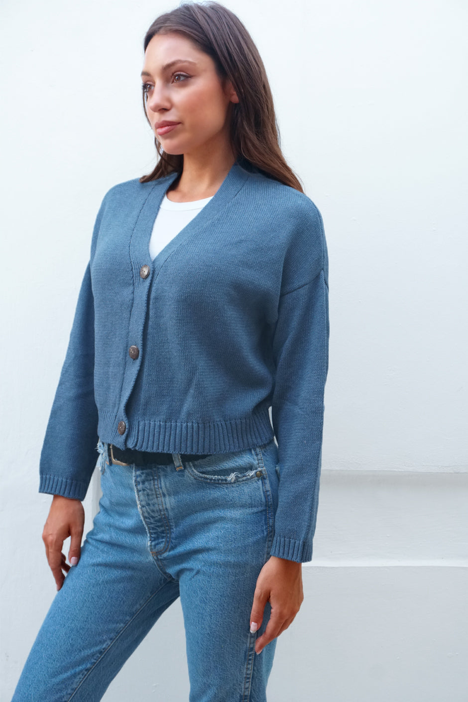Diana Cardigan (Denim Blue)
