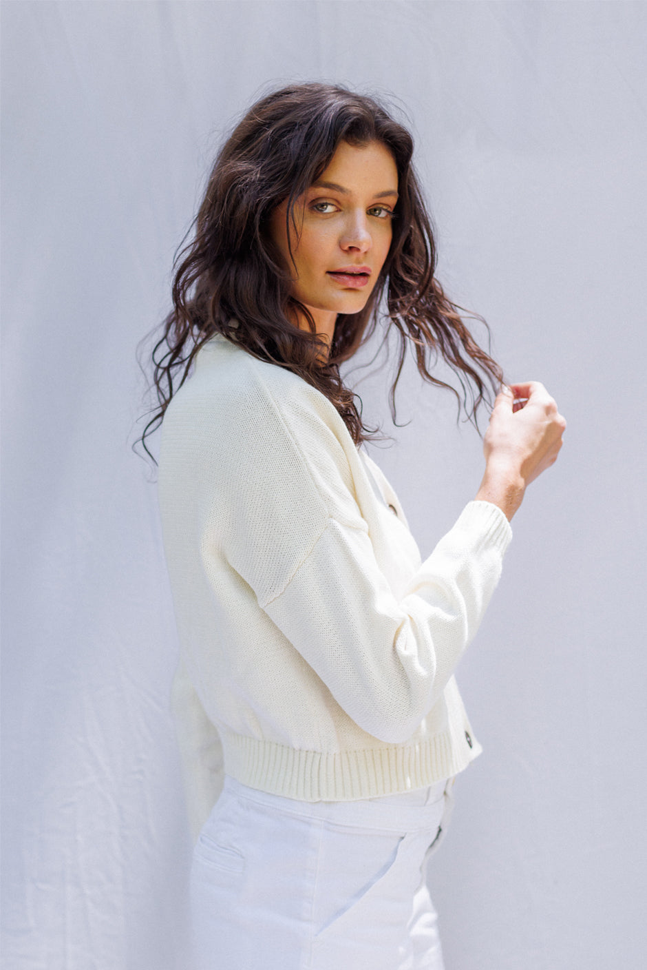 Diana Cardigan (Oat Milk)