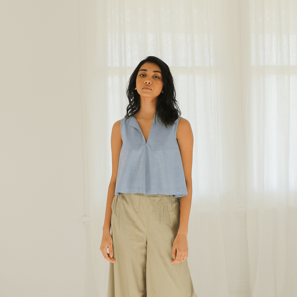 Trapeze Top (Niagara Blue) Top Esse