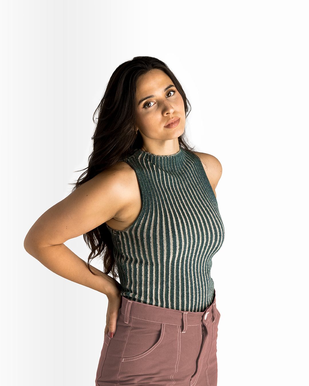 Mock Neck Tank (Forest)
