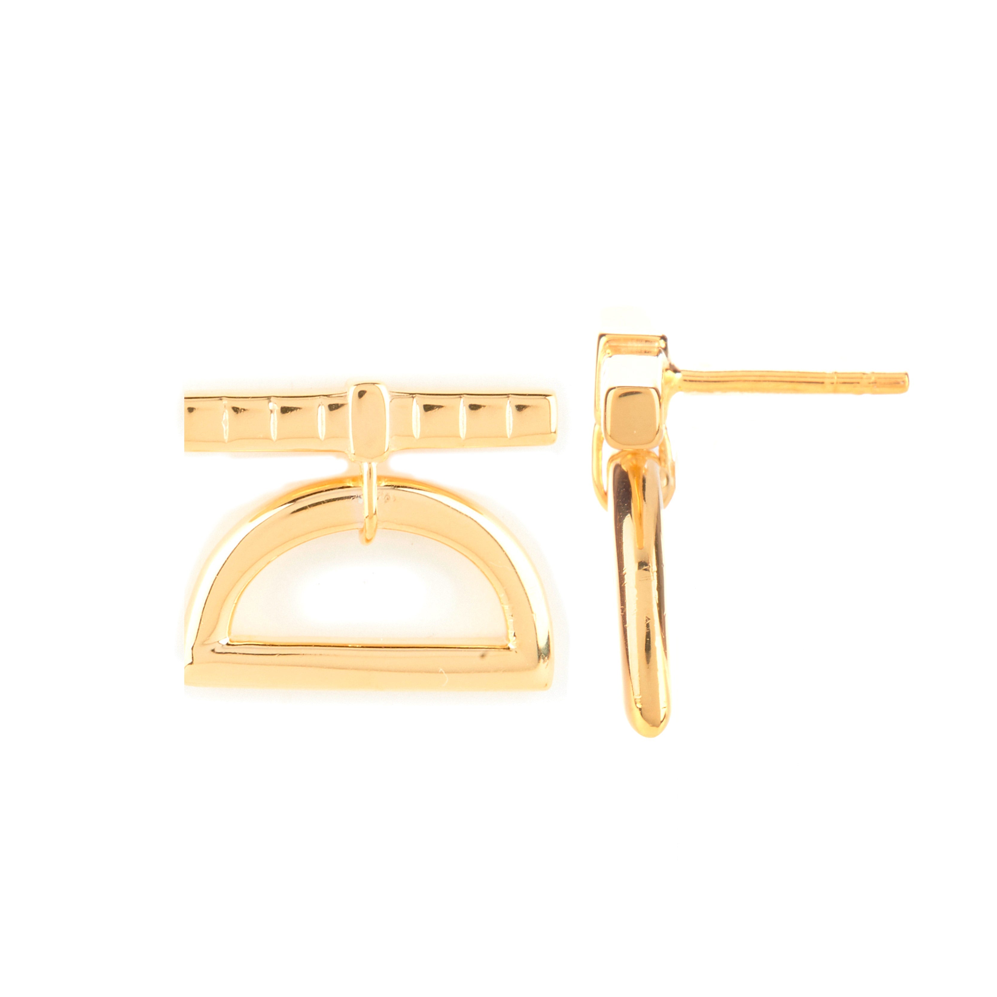 Half Moon Drop Earrings (Gold)