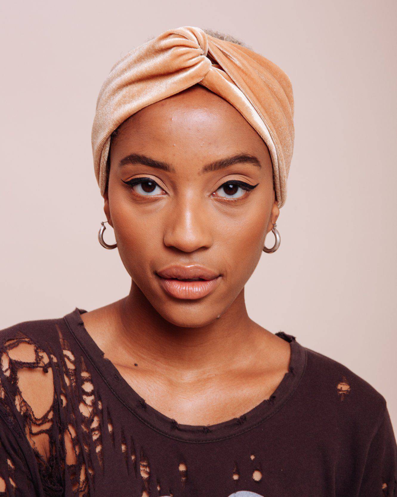 Honey Bee Velvet Turban - Consciously