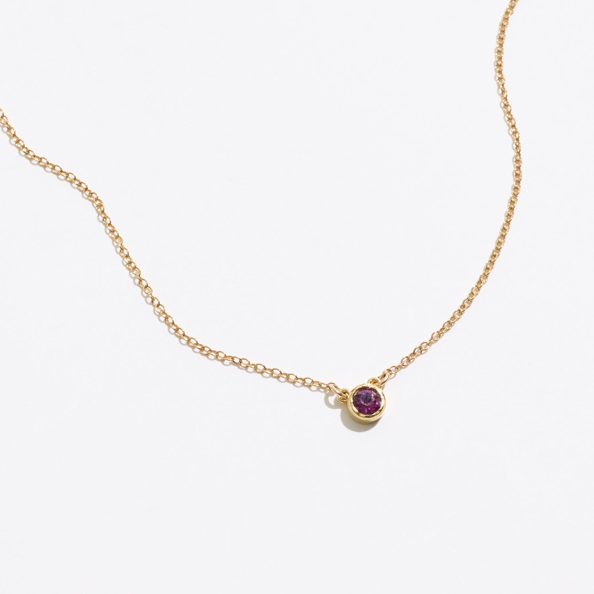 Birthstone Necklace (February - Amethyst)