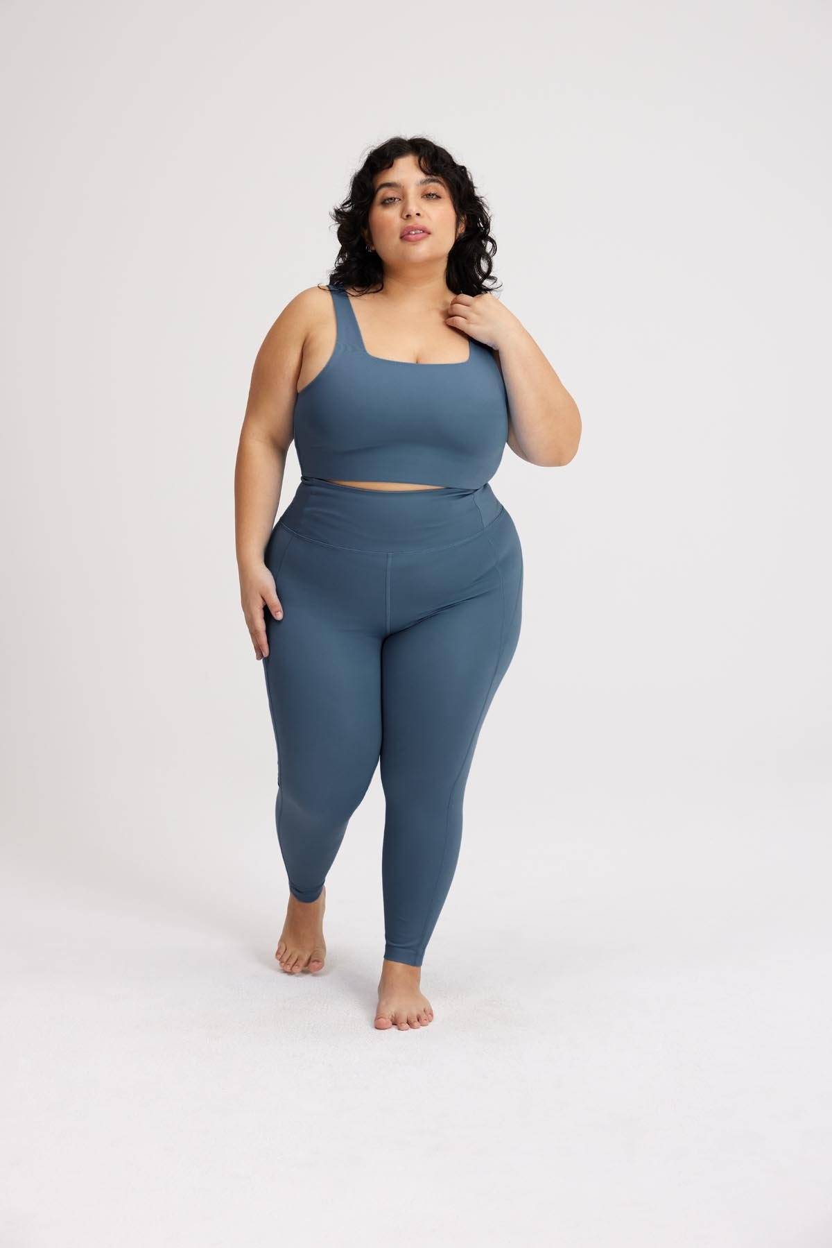 7/8 Length High-Rise Compressive Leggings (Monarch) Pants Girlfriend Collective