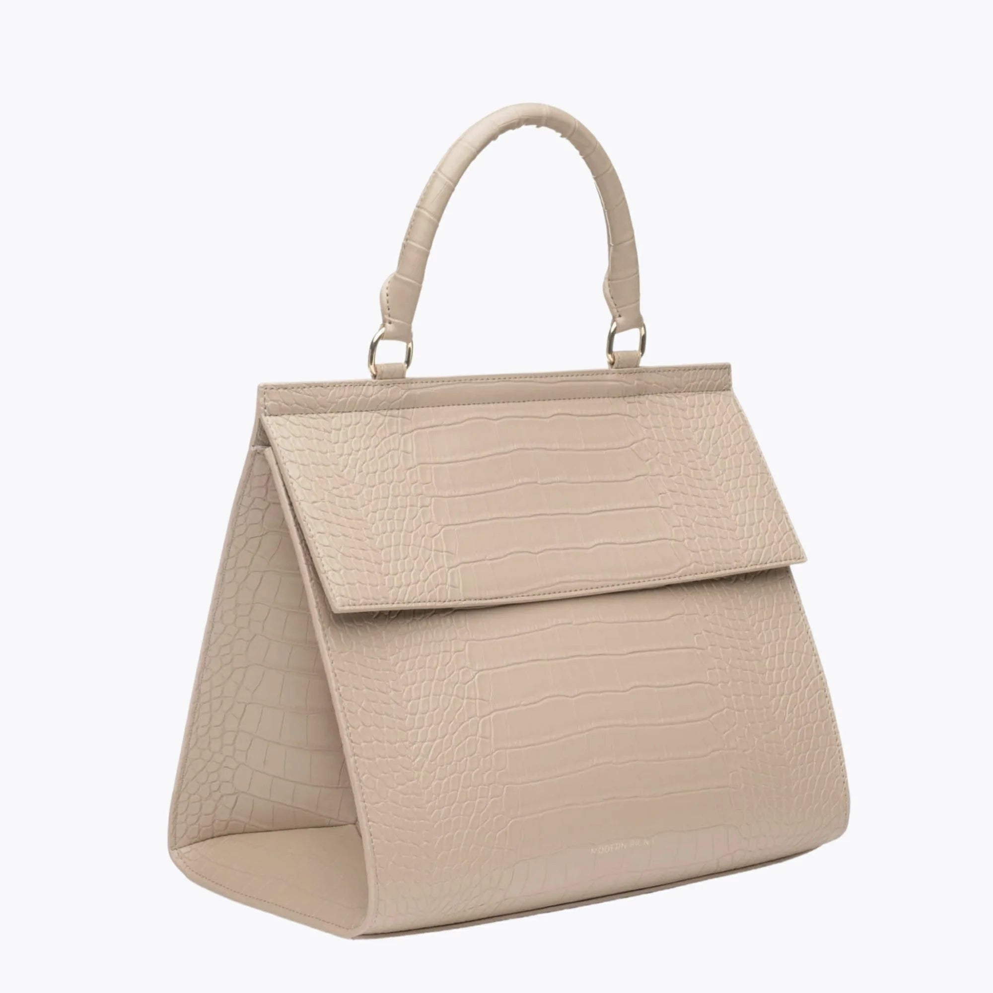 The Large Luncher (Cream Faux Crocodile)