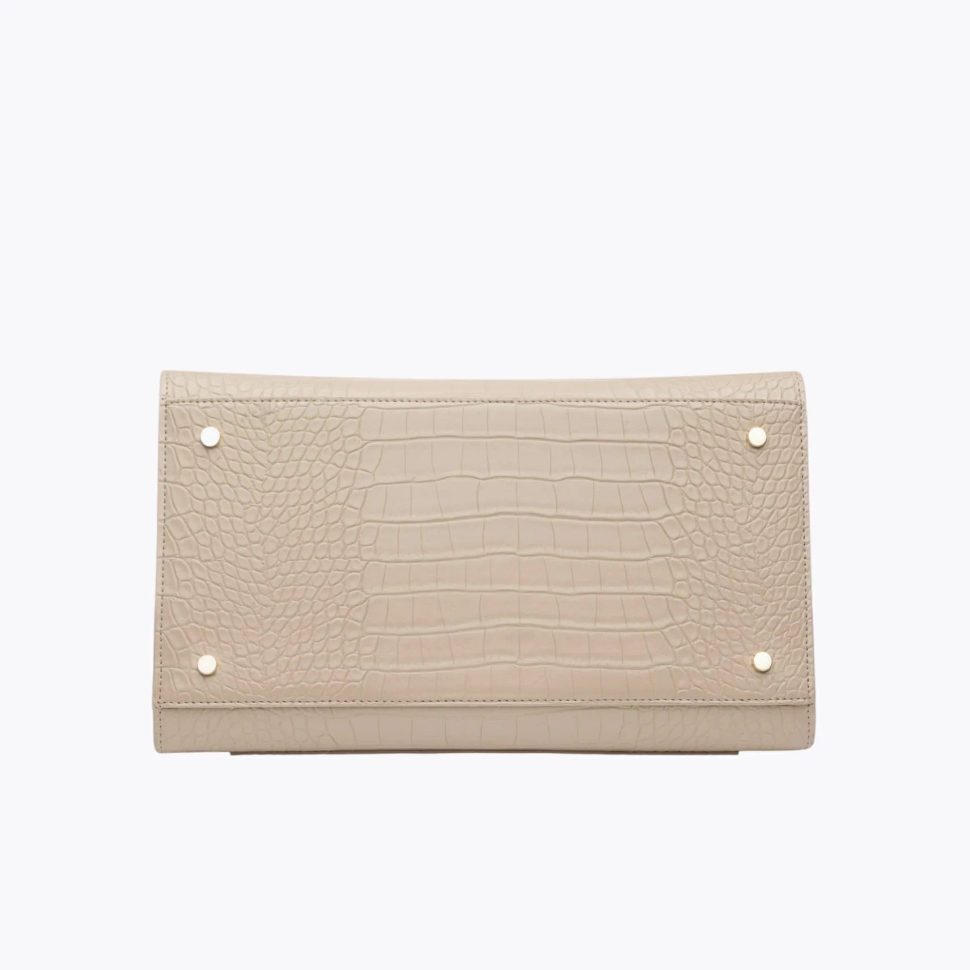 The Large Luncher (Cream Faux Crocodile)