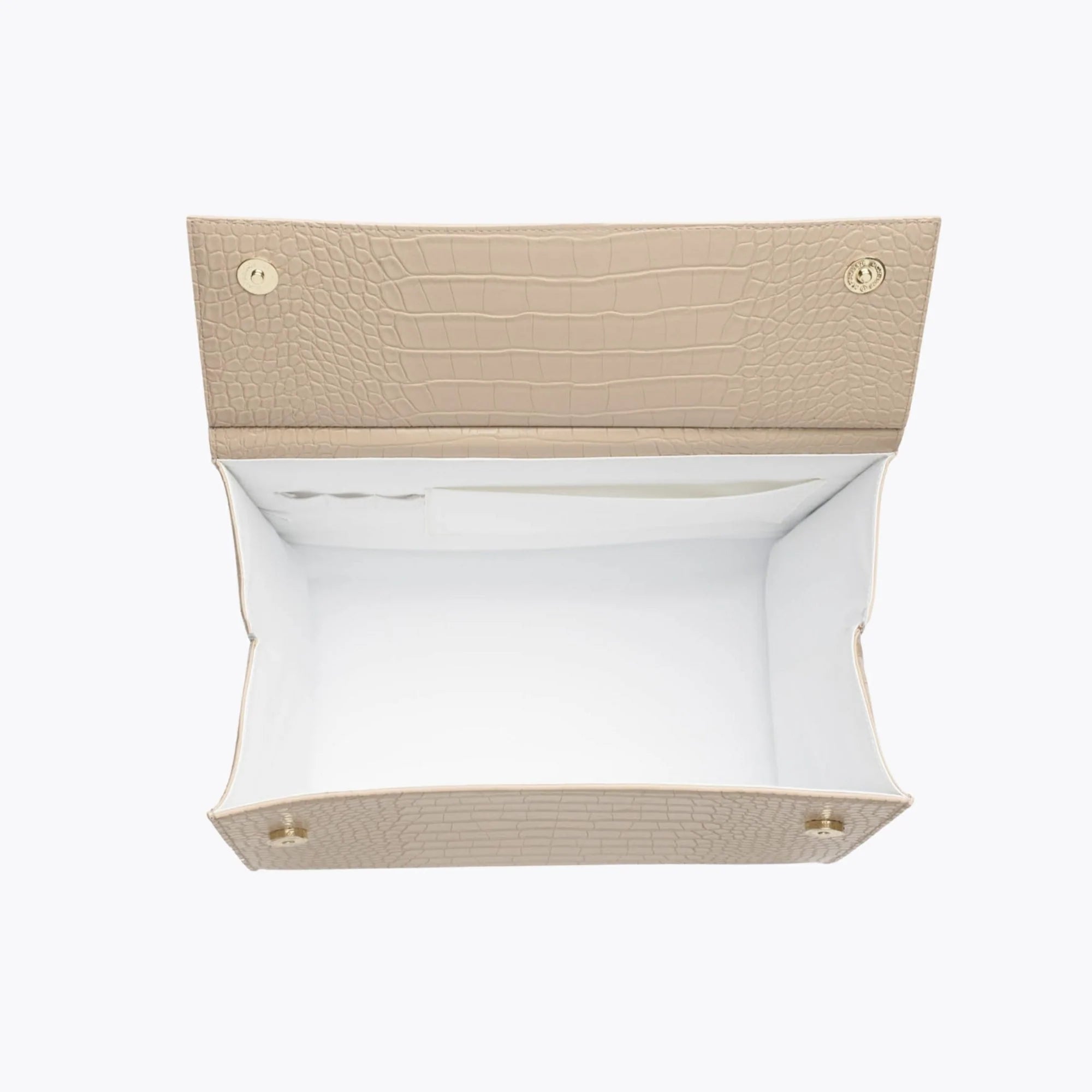 The Large Luncher (Cream Faux Crocodile)