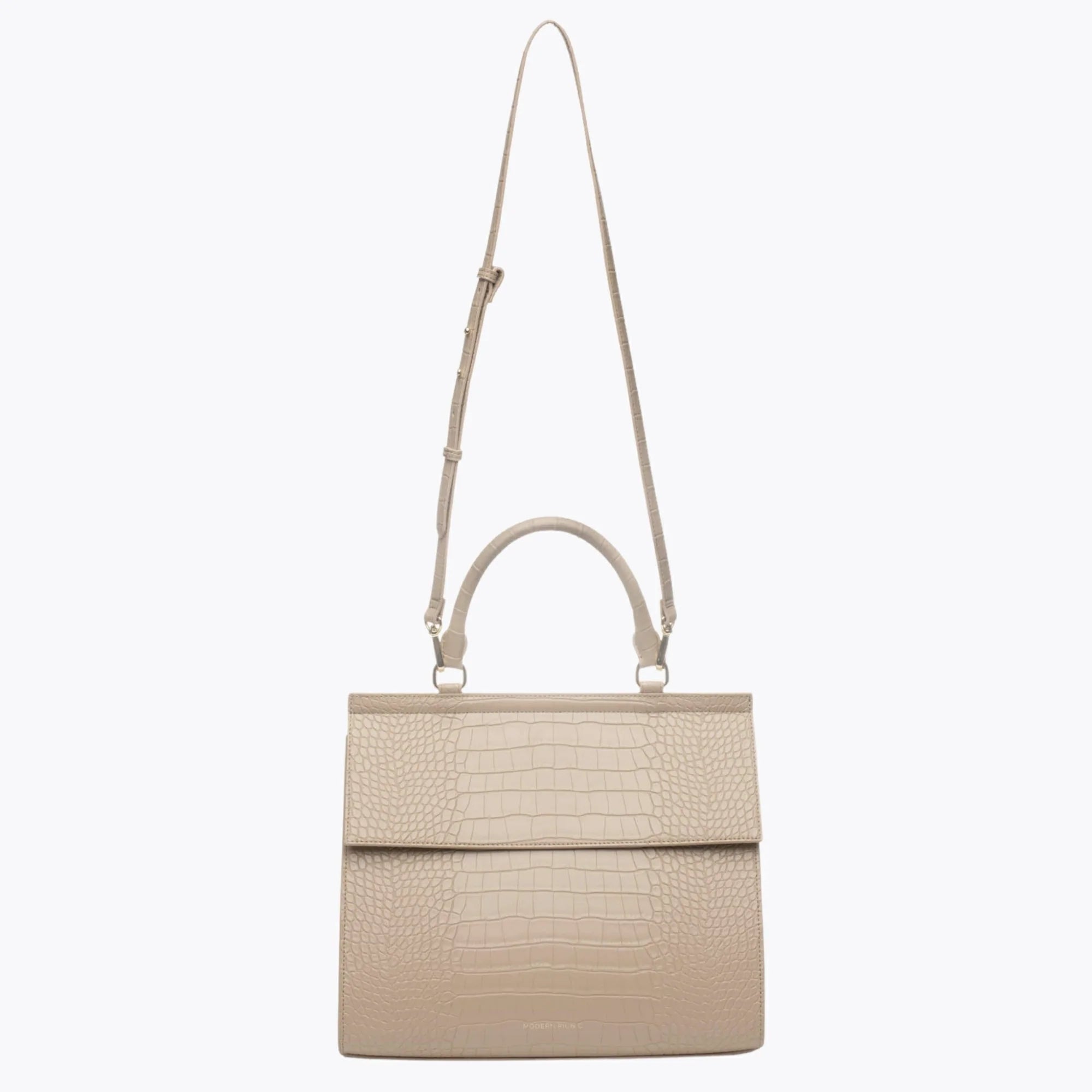 The Large Luncher (Cream Faux Crocodile)