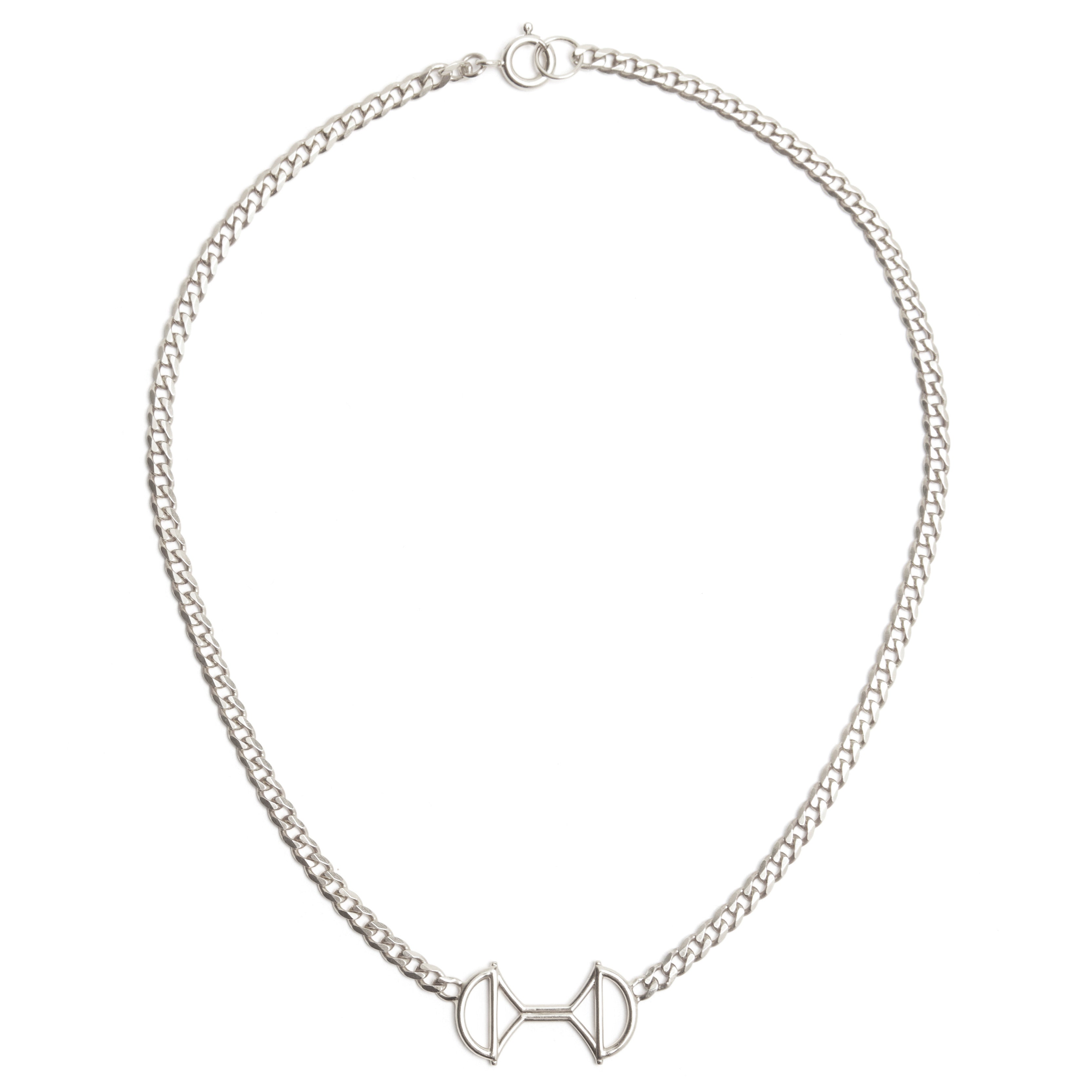 Lock Link Necklace (Silver)