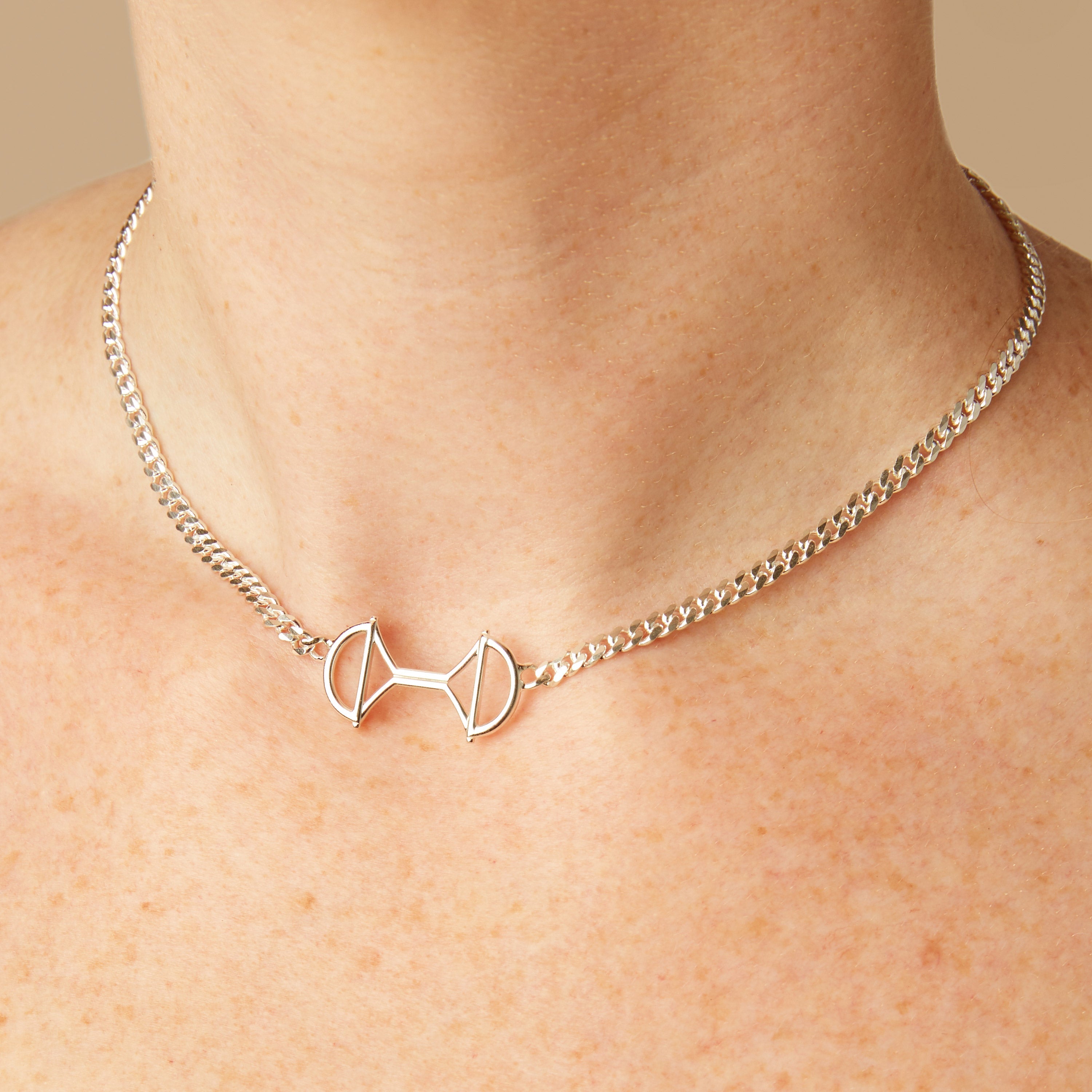 Lock Link Necklace (Silver)