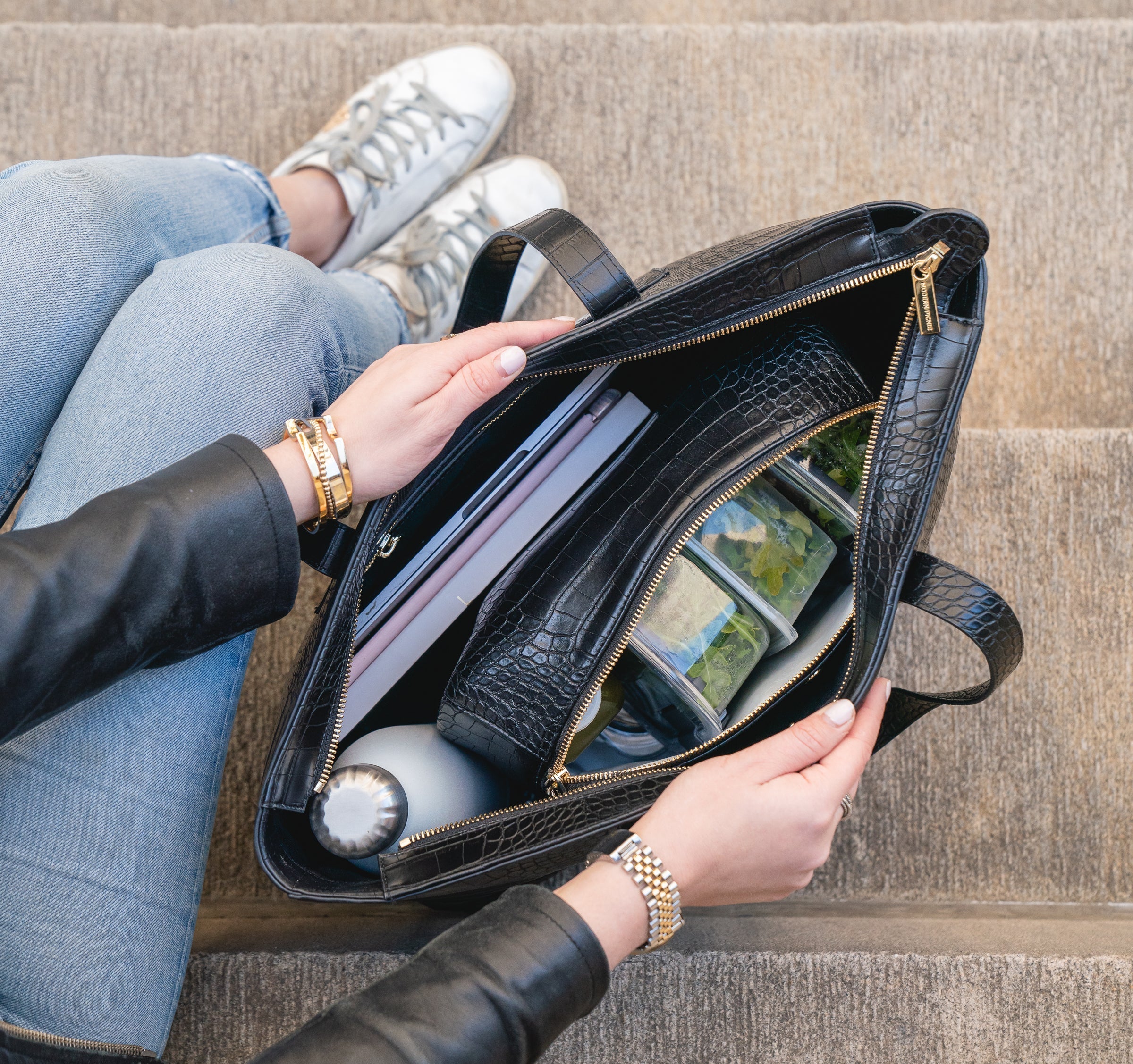 The Tote (Black Crocodile)