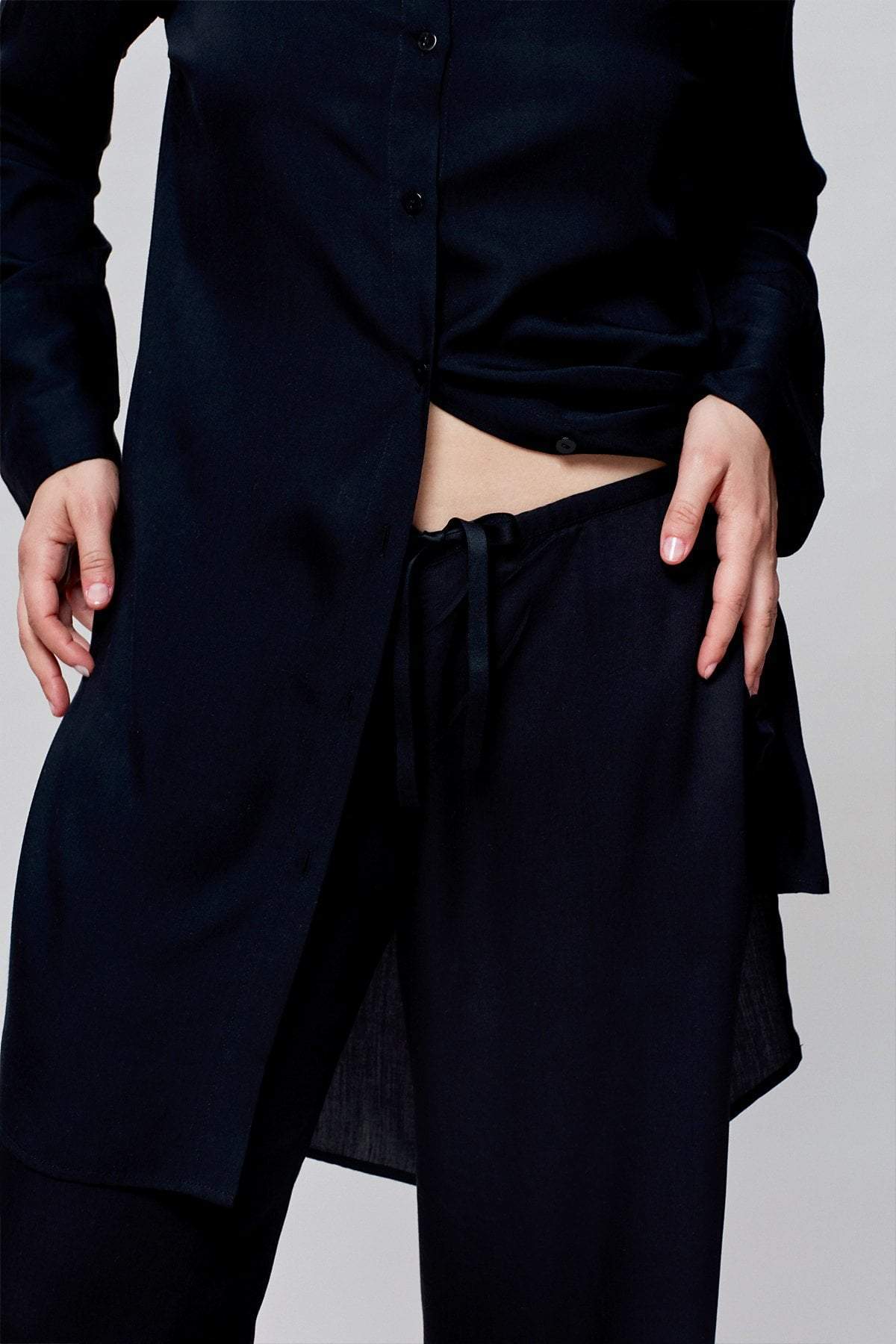 Wide Leg Palazzo Pants (Black) Pants Neu Nomads