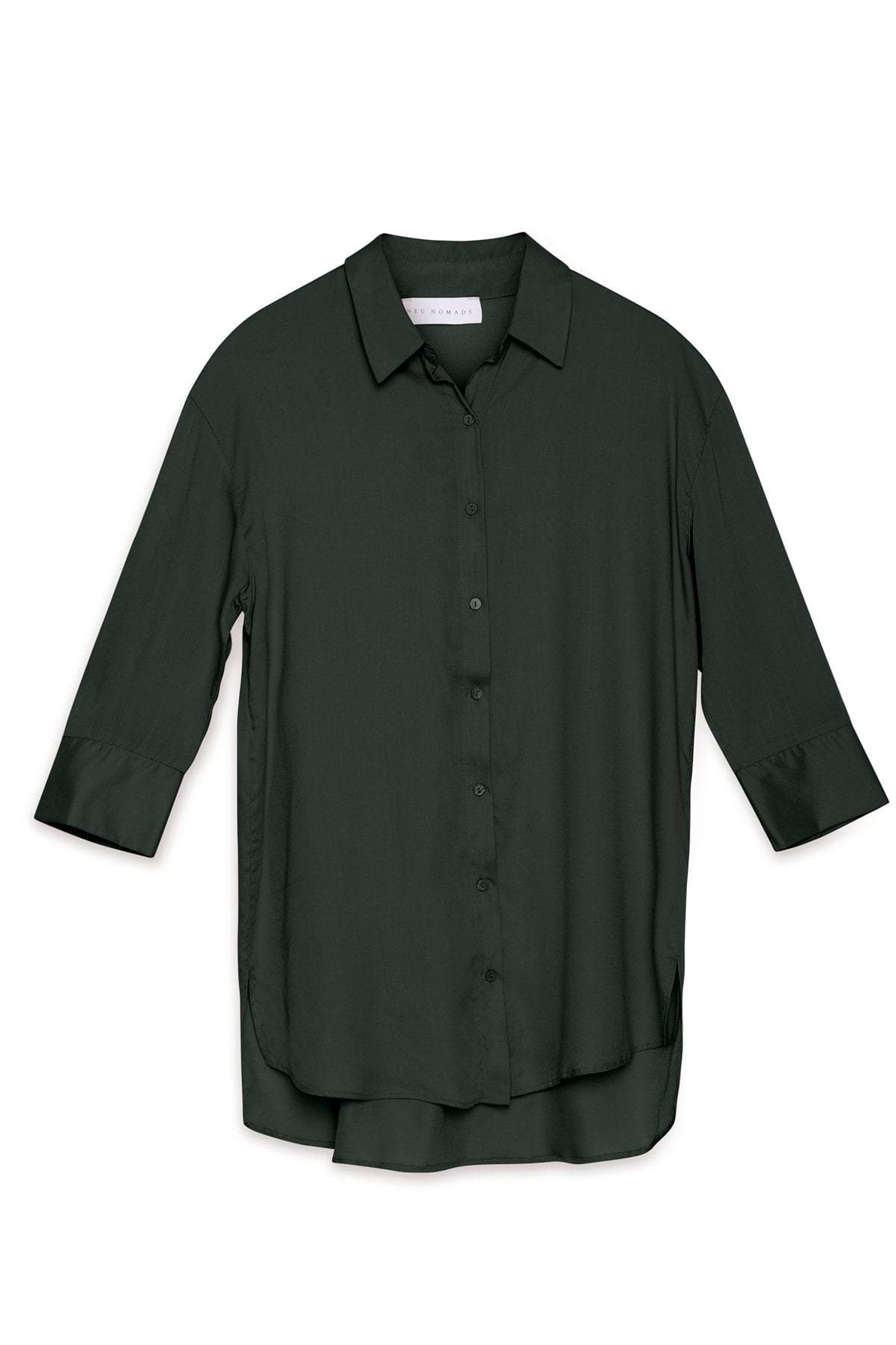 Boyfriend Shirt (Olive Green) Top Neu Nomads S