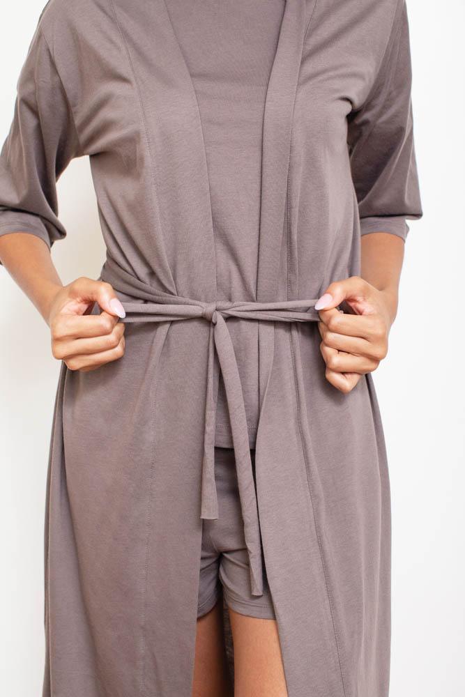 Pima Short Robe (Dusk) Loungewear Leena and Lu