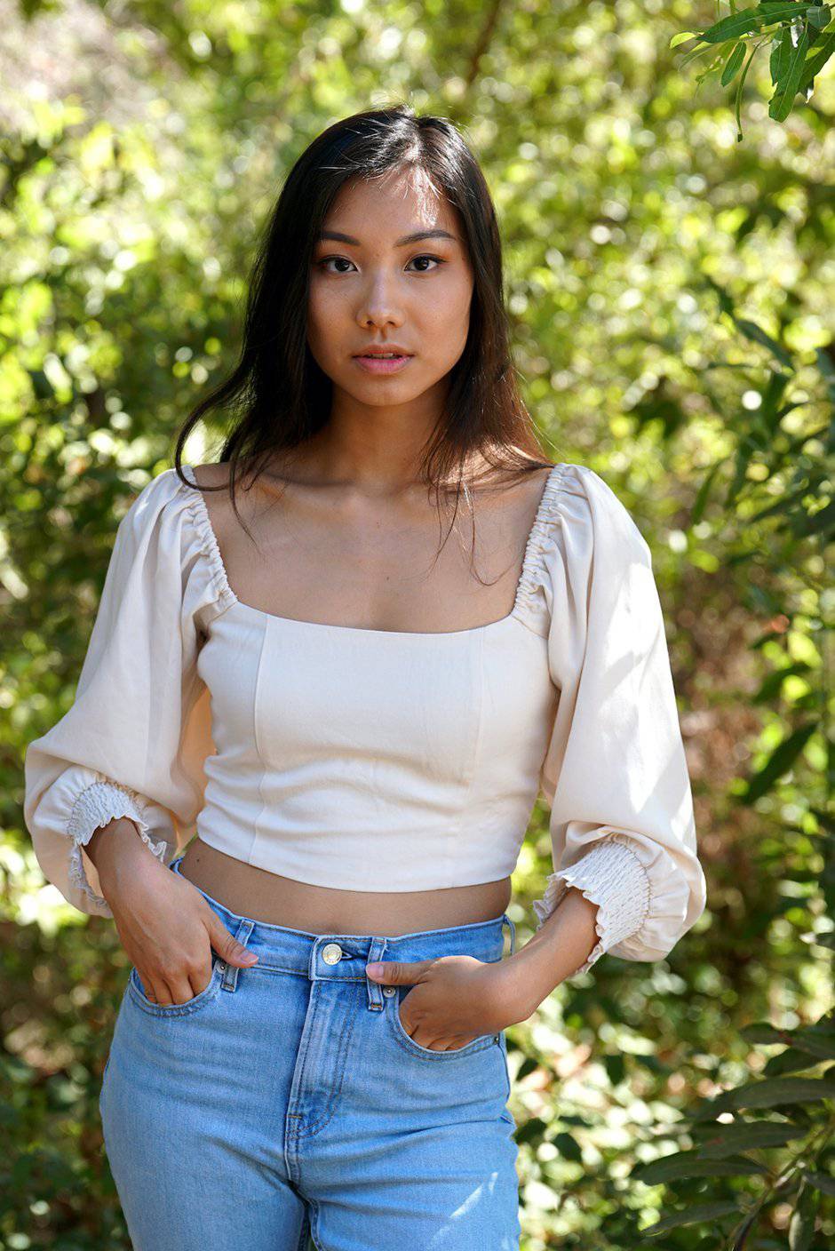 Liv Crop Top | Solid Top Paneros