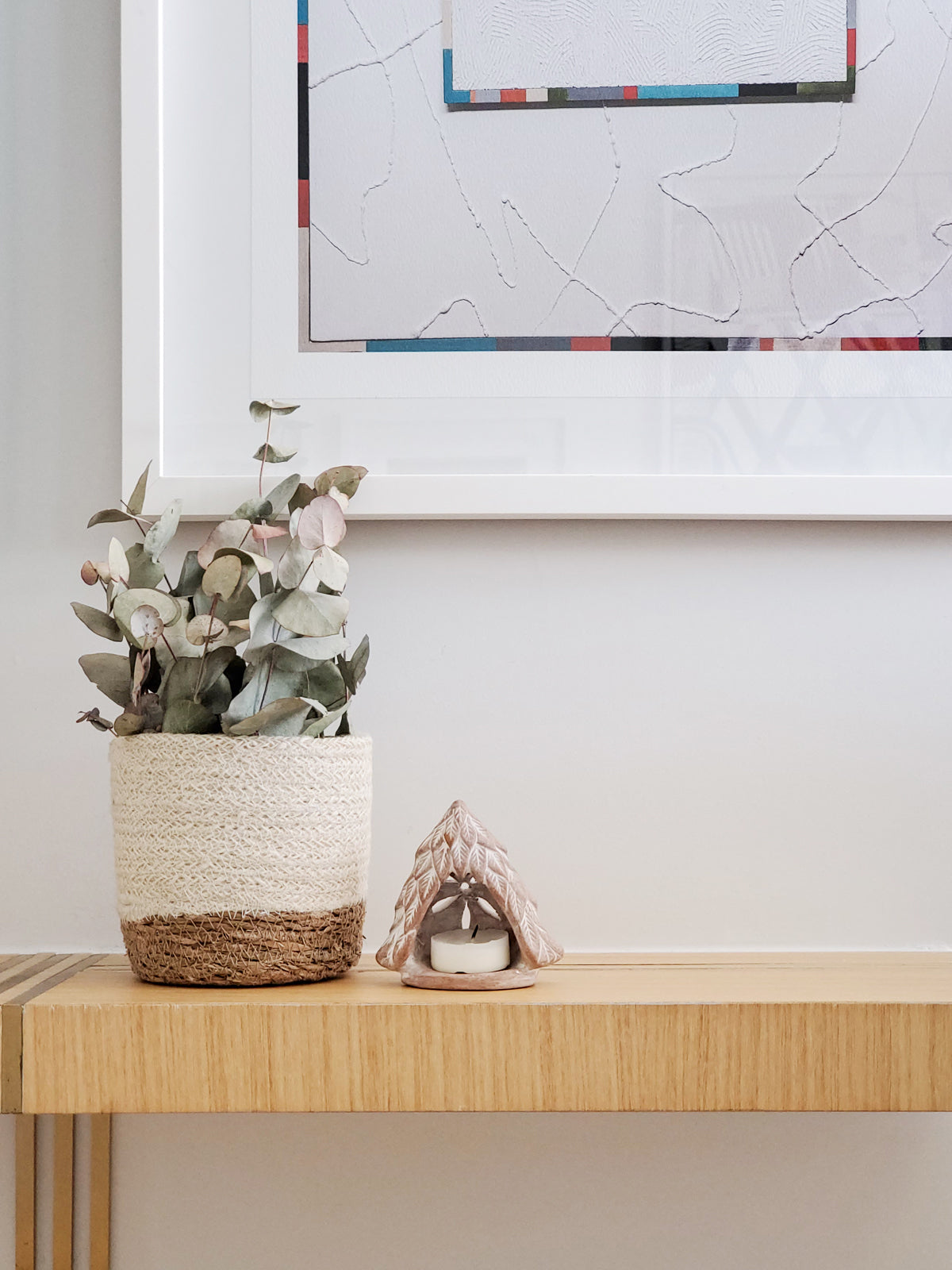 Terracotta Tea Light Candle Holder (Tree)