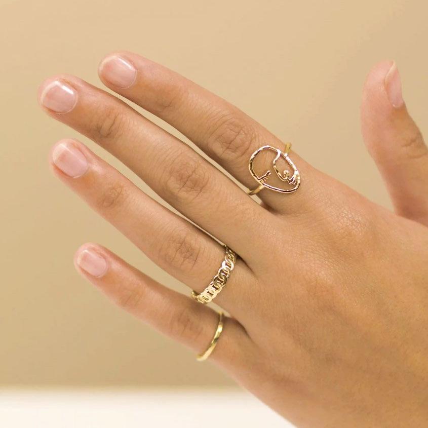 Figaro Chain Ring Ring Katie Dean Jewelry