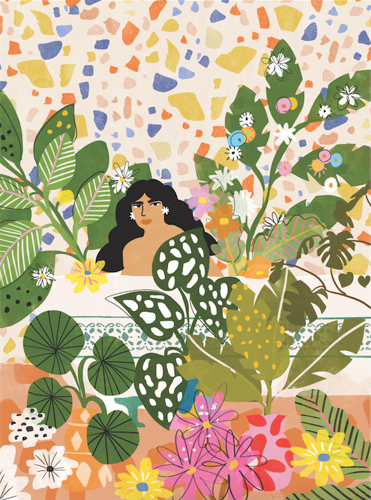 Bathing with Flowers, Alja Horvat