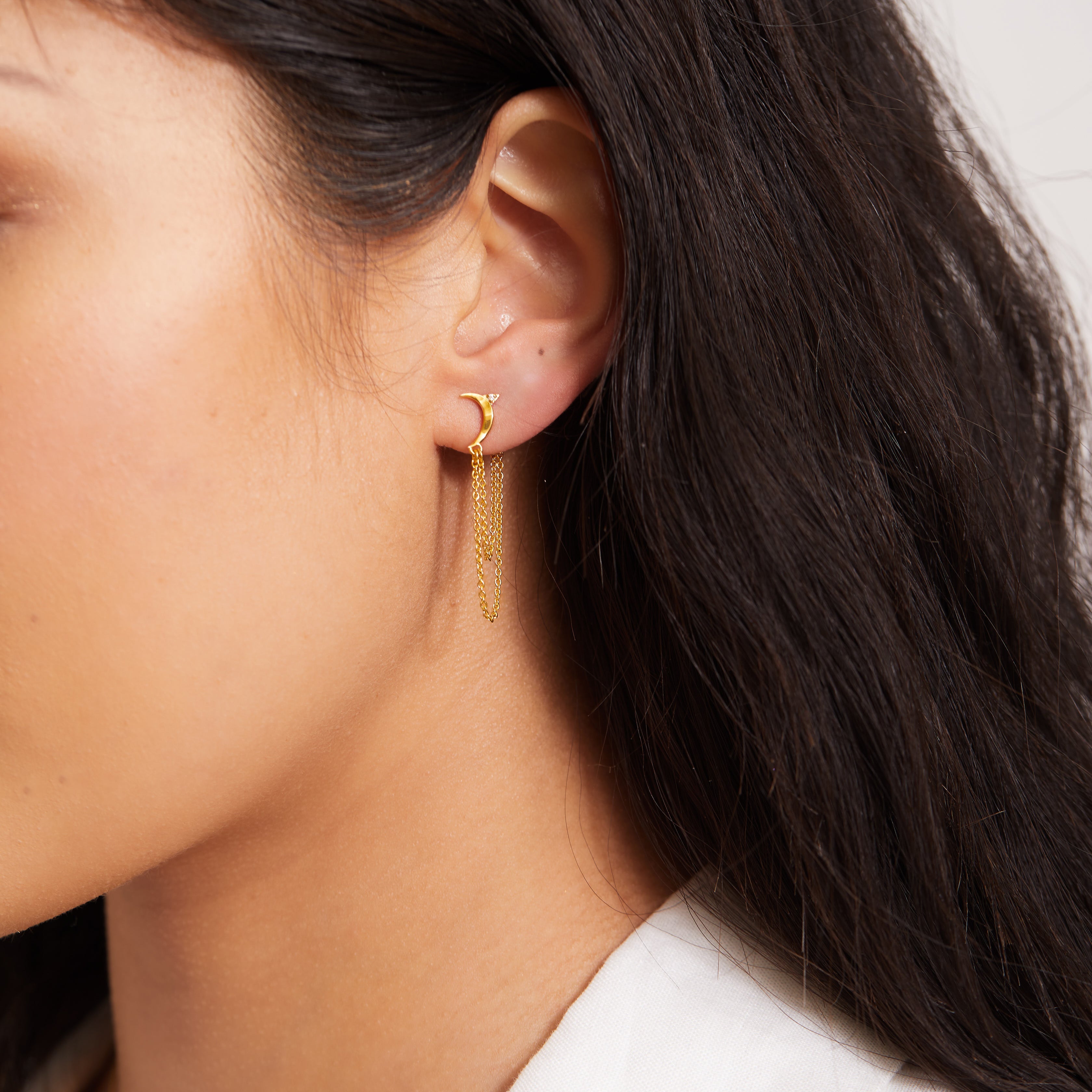 Swinging Moon Studs