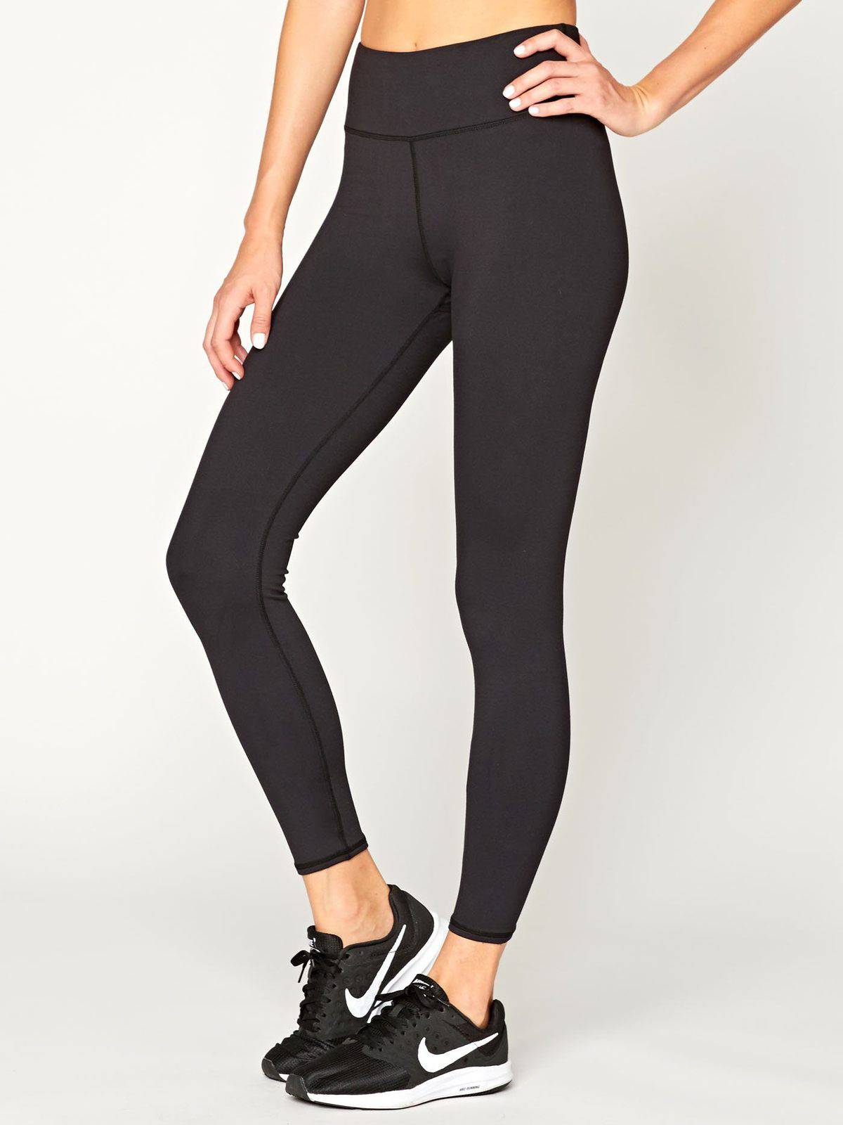 Monica High Rise Leggings (Jet Black) Pants Threads 4 Thought