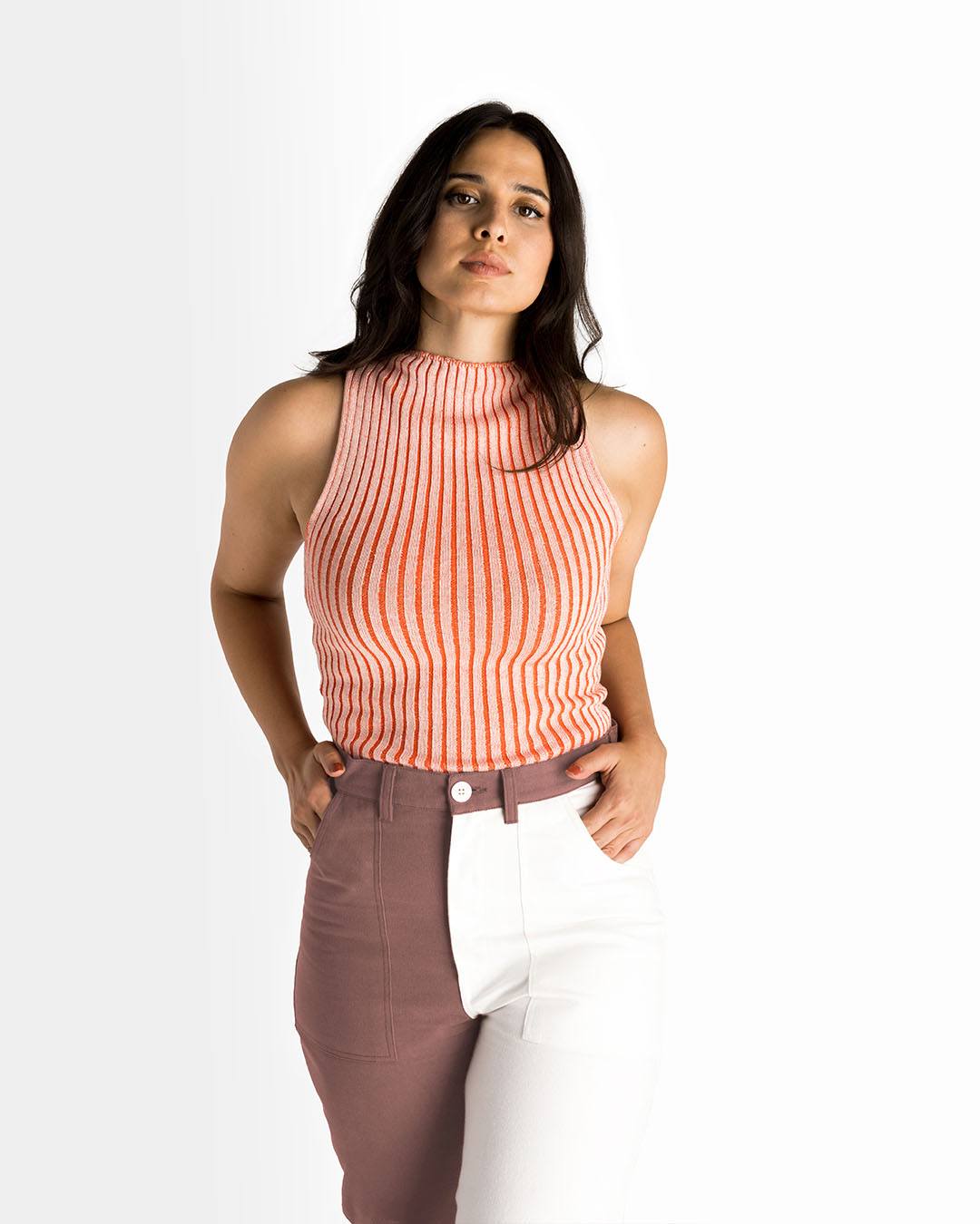 Mock Neck Tank (Tangerine)
