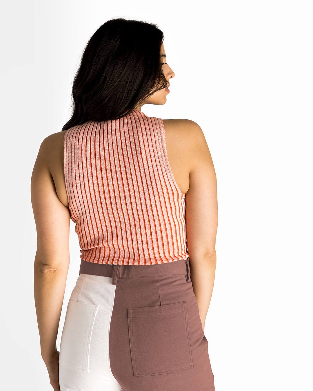 Mock Neck Tank (Tangerine)
