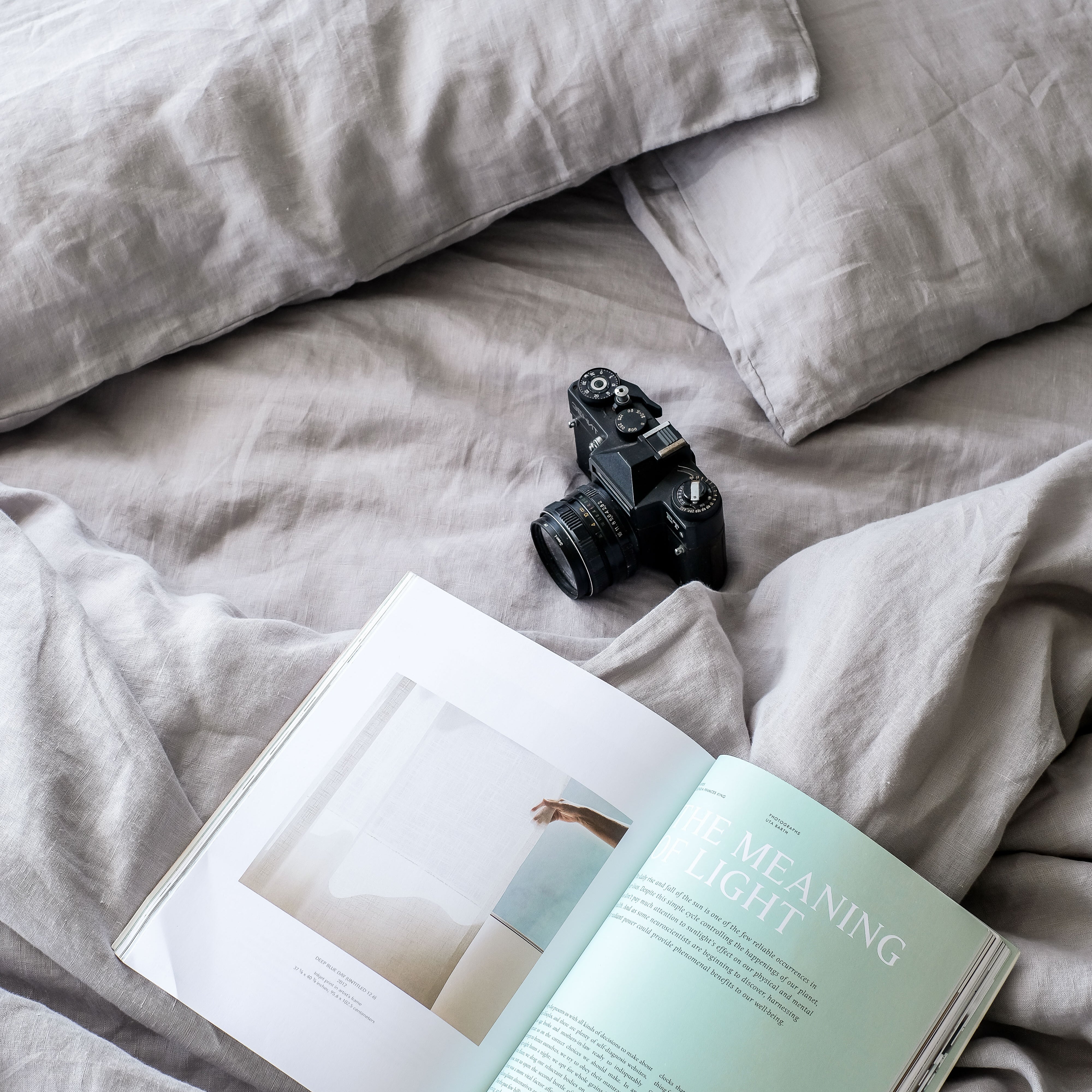 Linen Bedding Set (Fog)