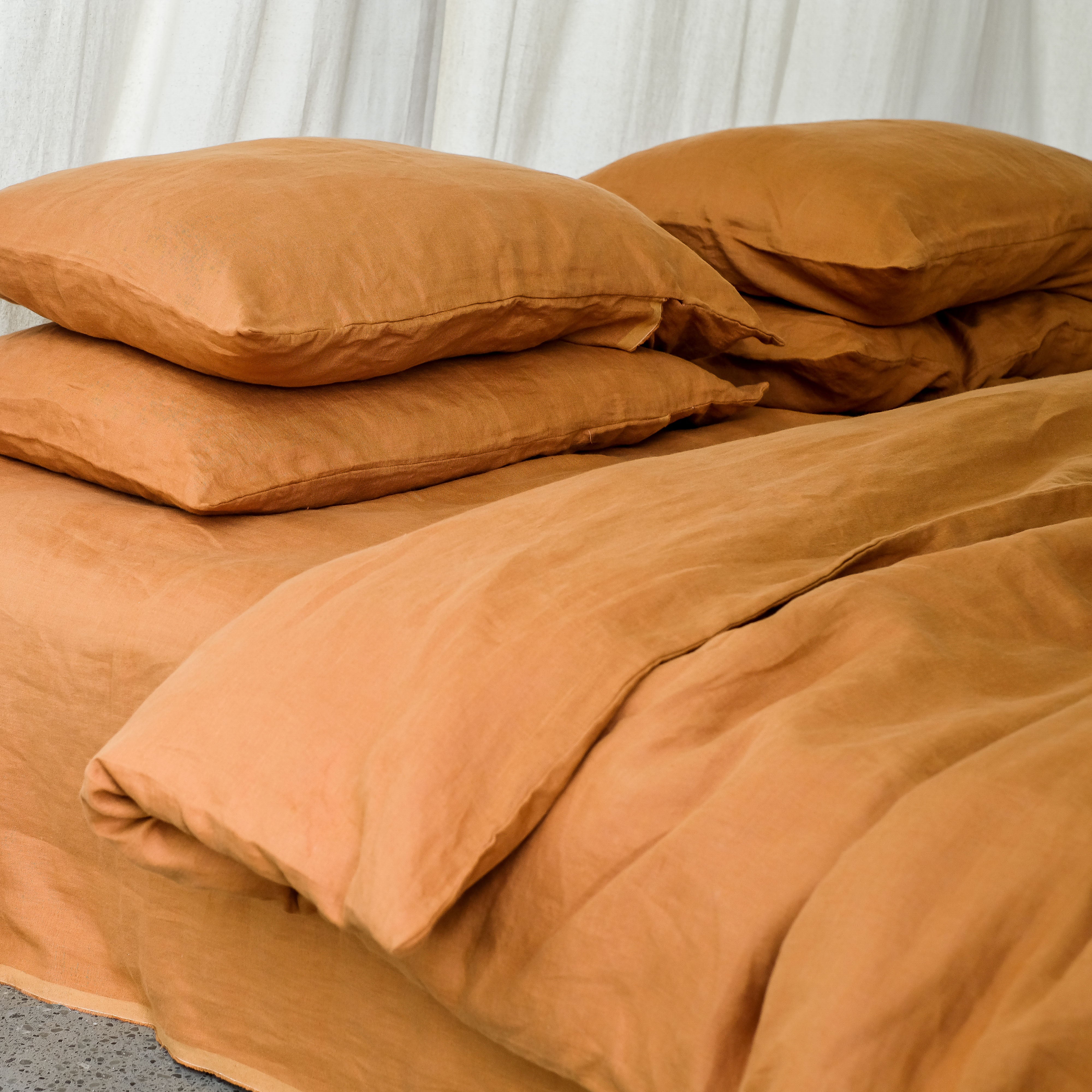Linen Sheet Set (Cinnamon)