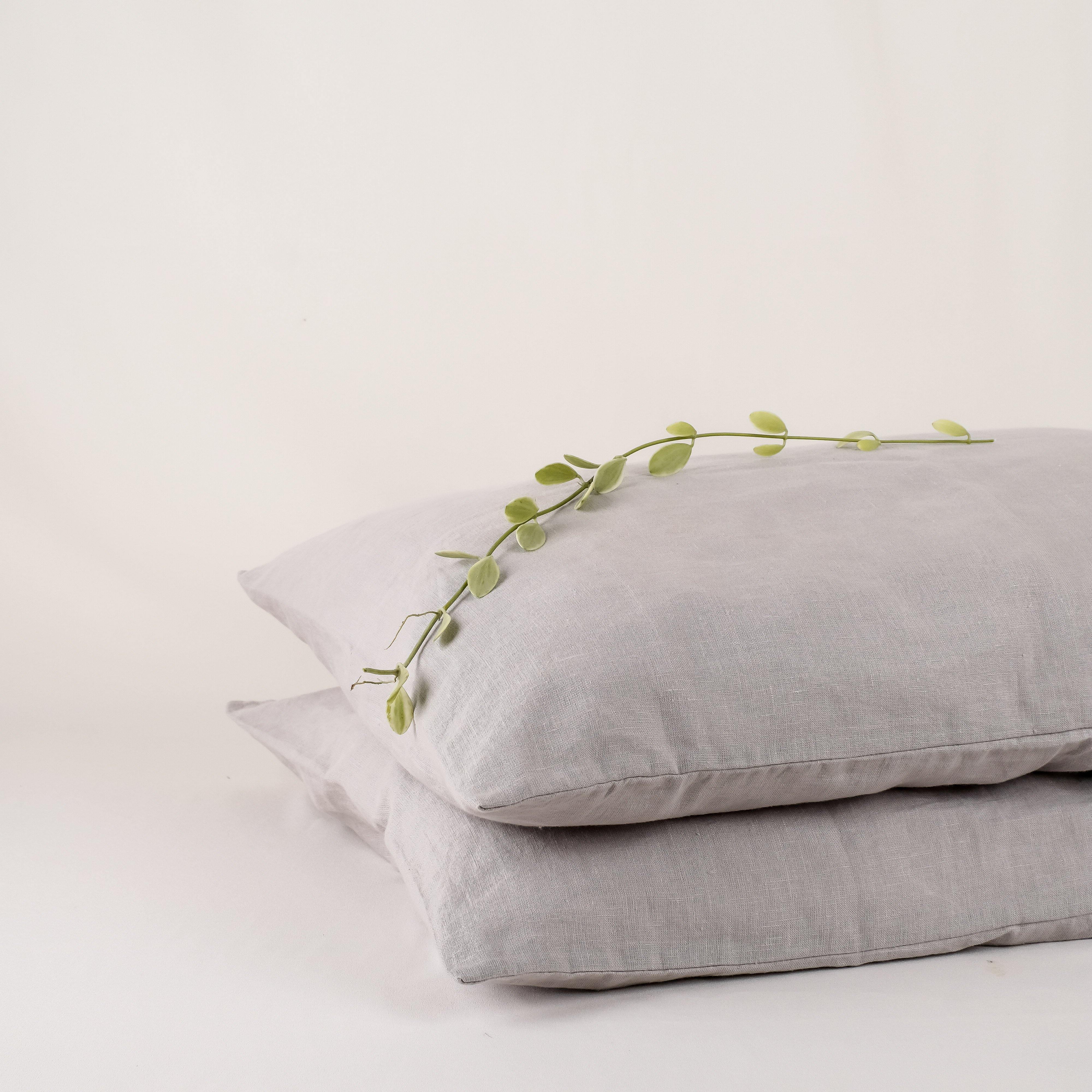Linen Pillowcase Set (Fog)