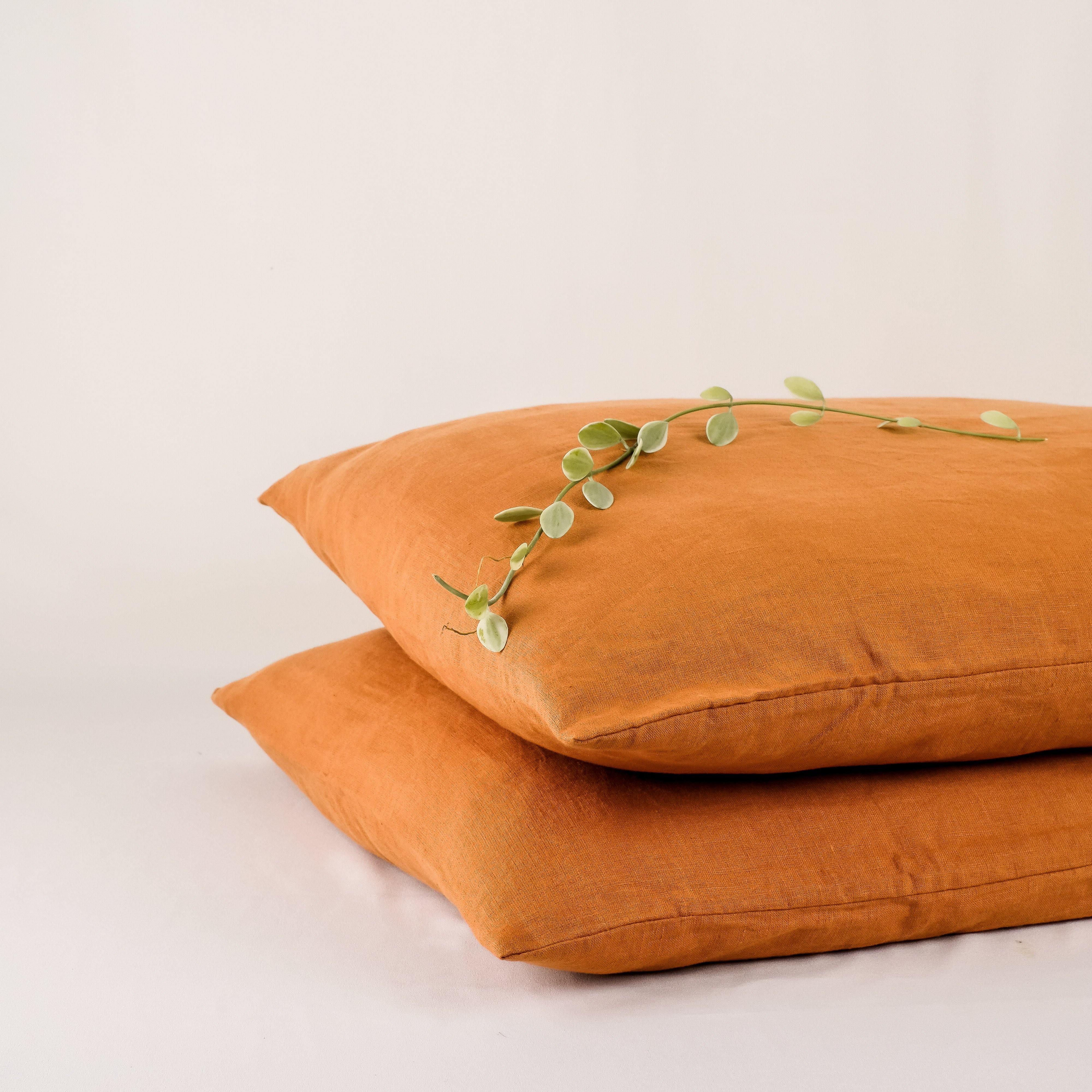 Linen Pillowcase Set (Cinnamon)