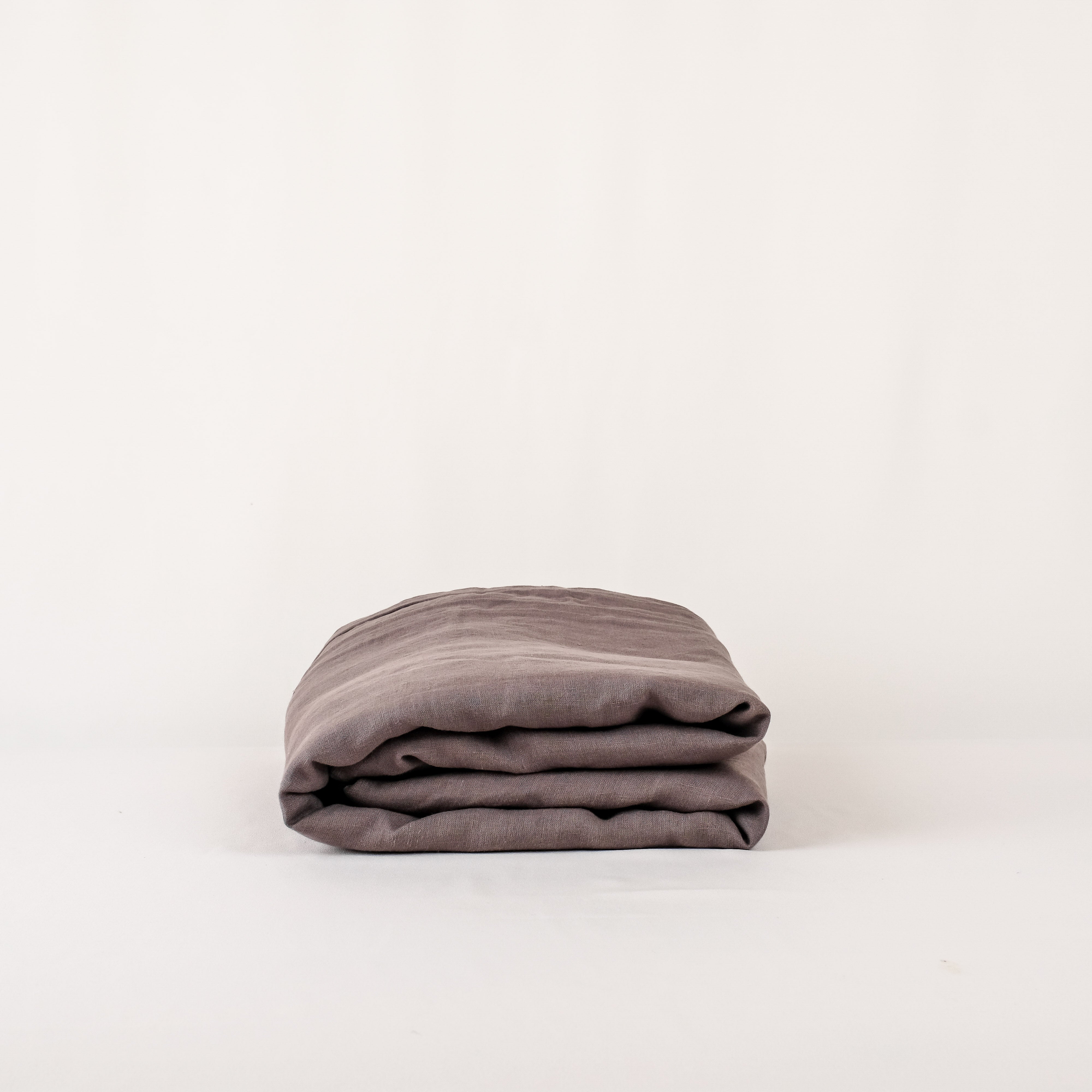 Linen Fitted Sheet (Charcoal)