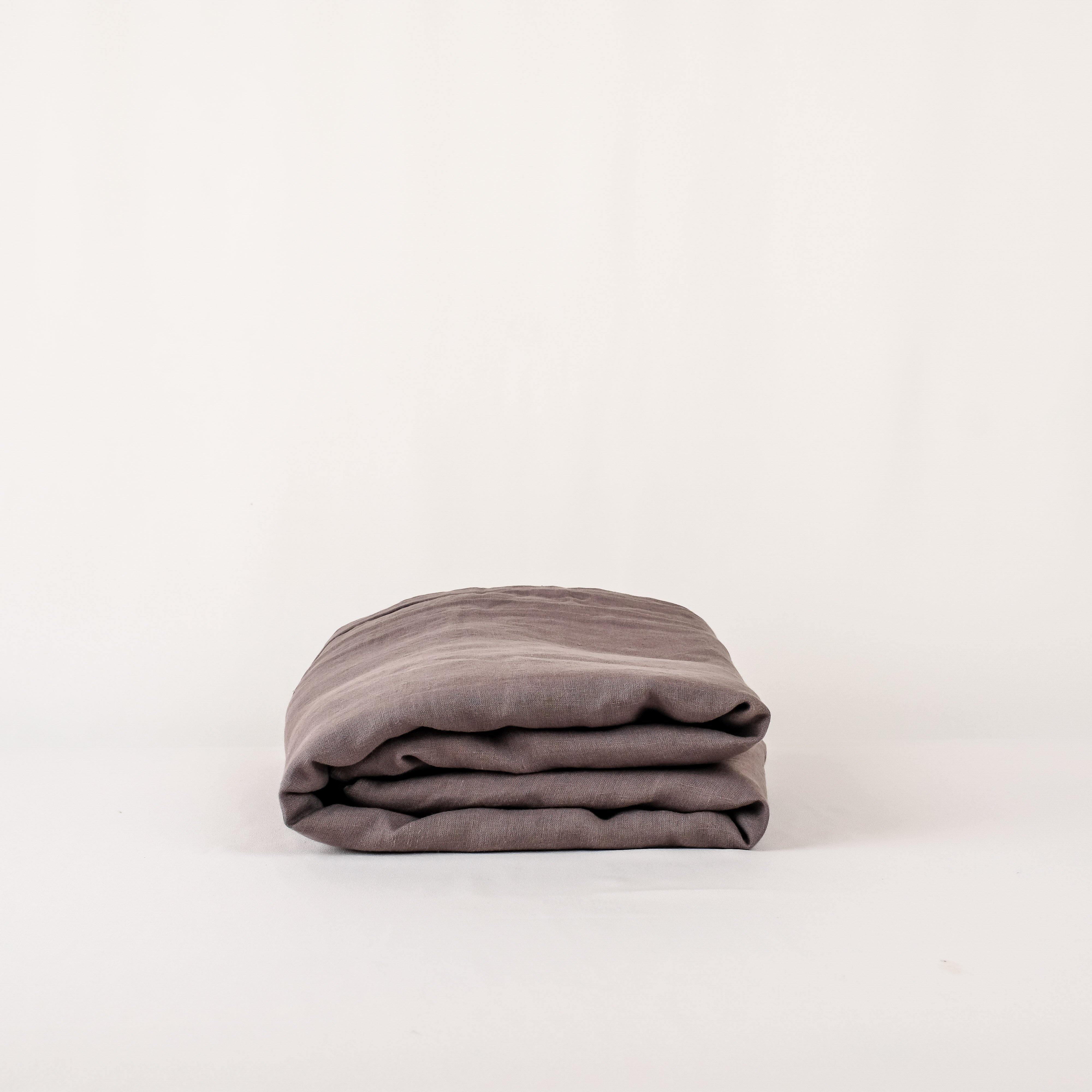Linen Flat Sheet (Charcoal)