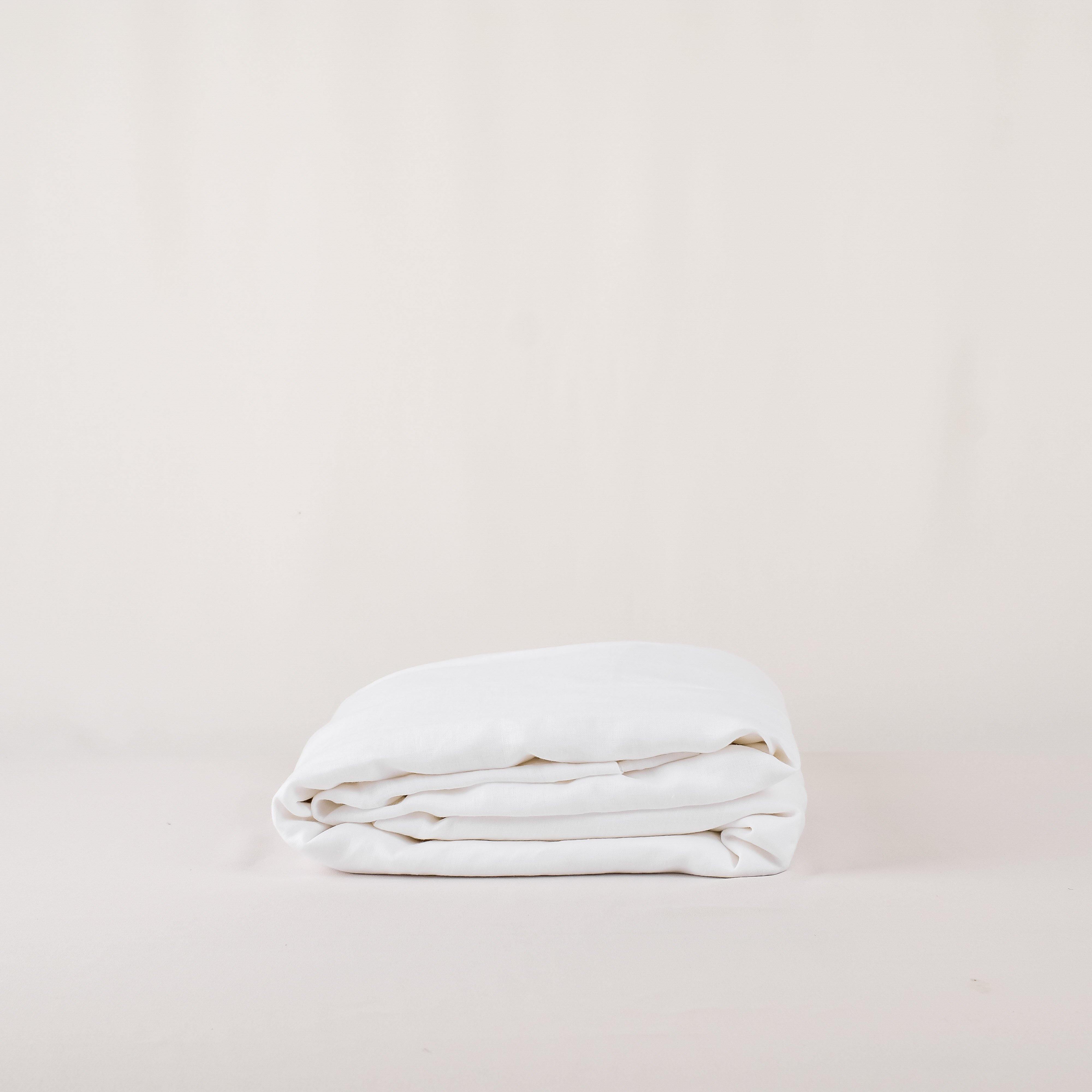 Linen Flat Sheet (White)
