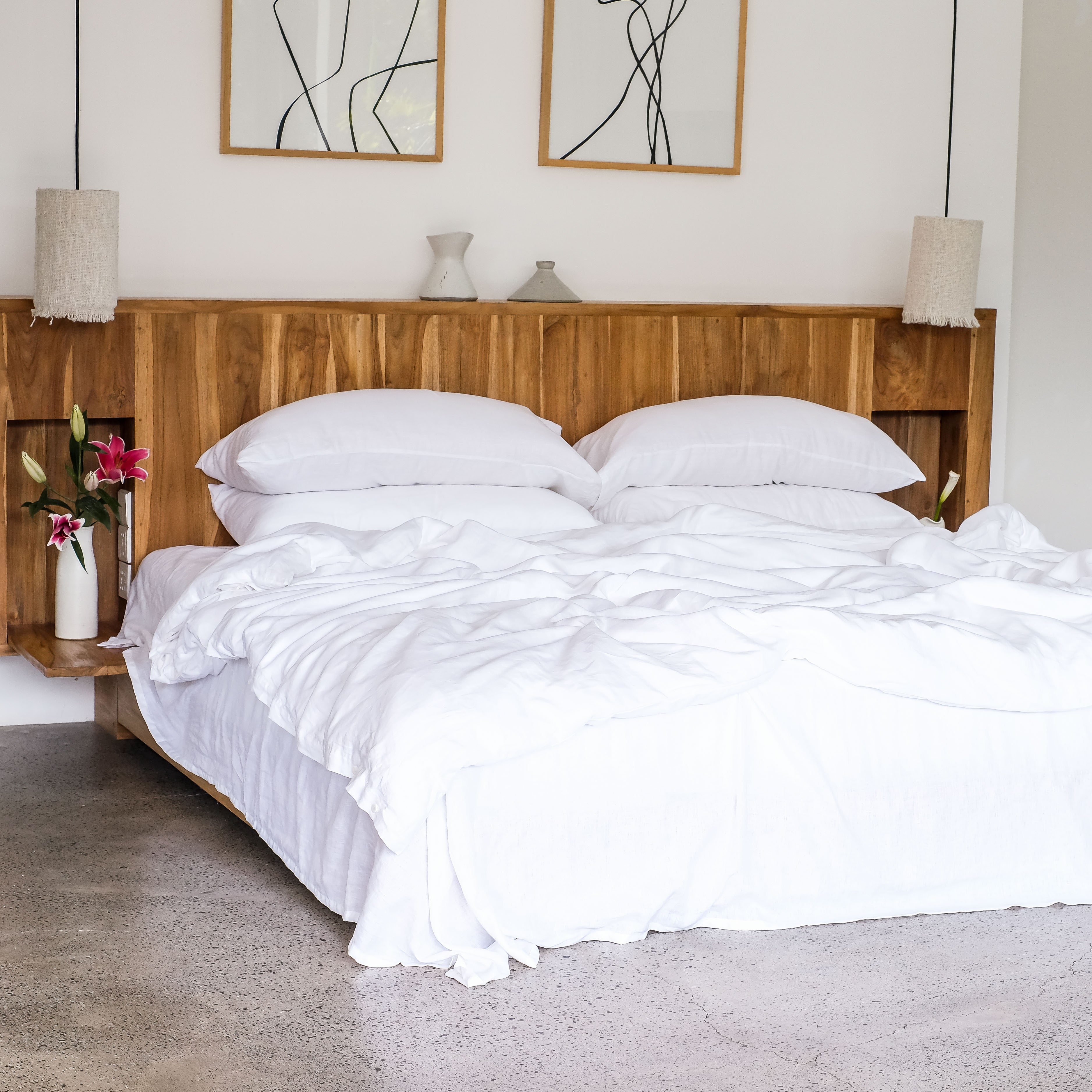Linen Sheet Set (White)