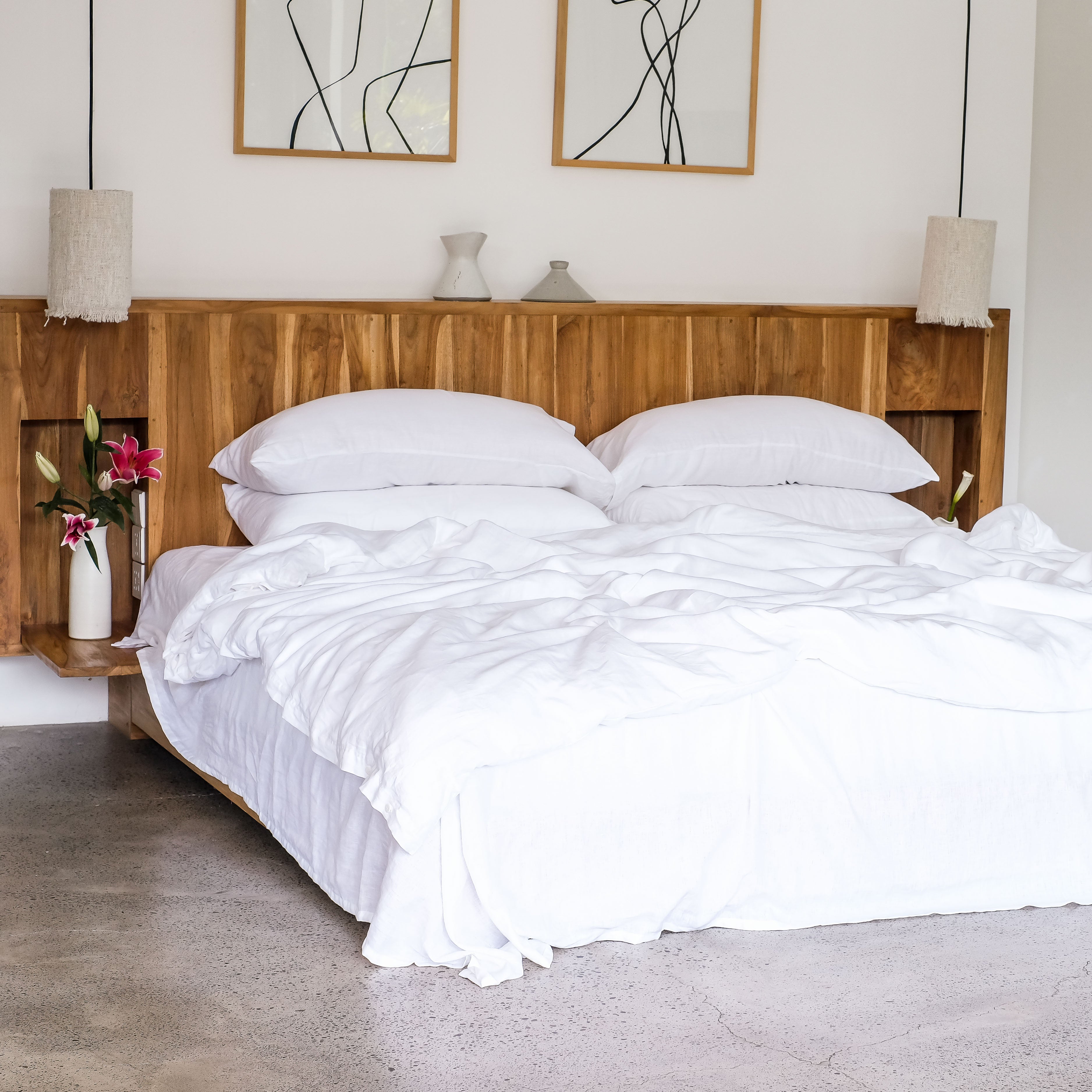 Linen Duvet Cover (White)