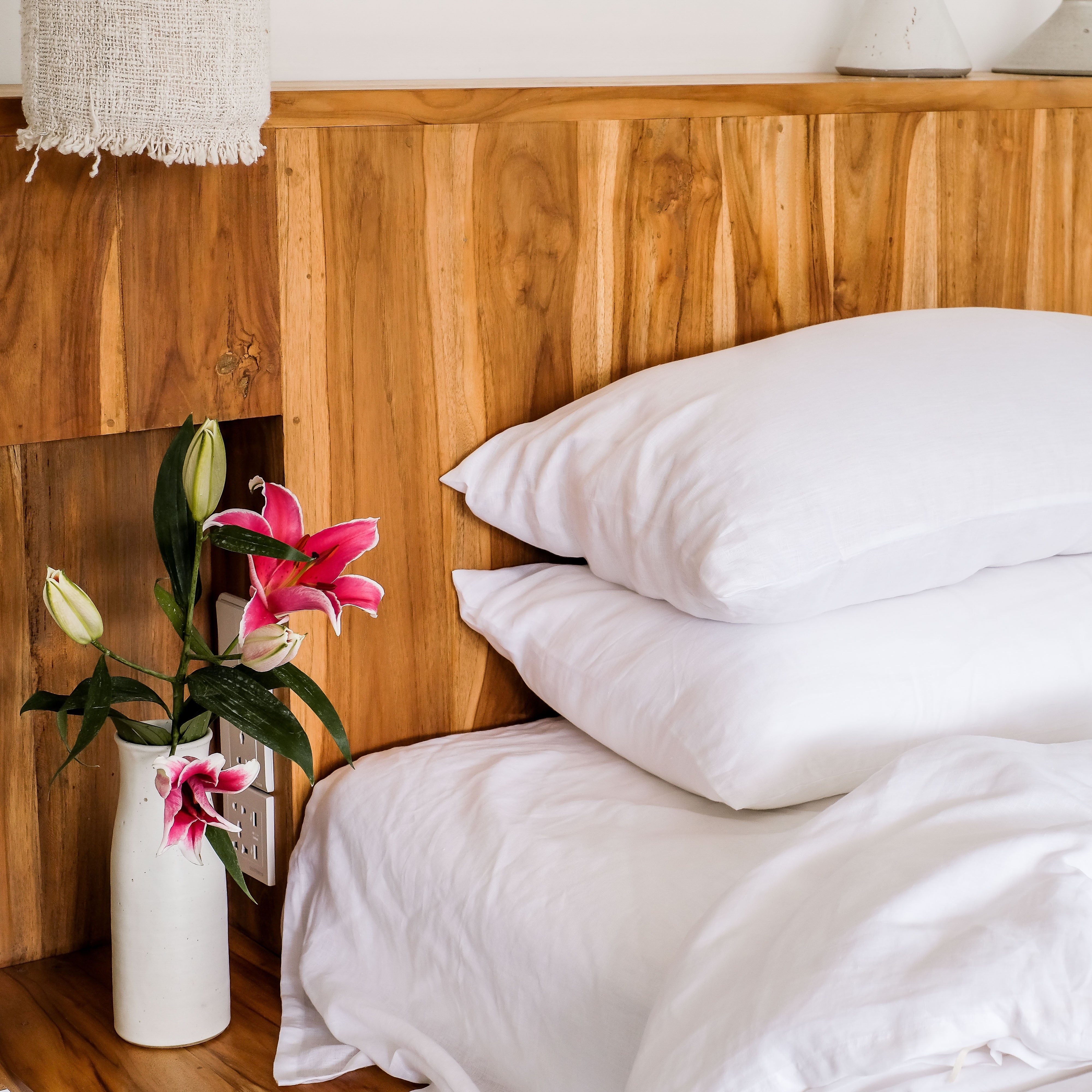 Linen Flat Sheet (White)