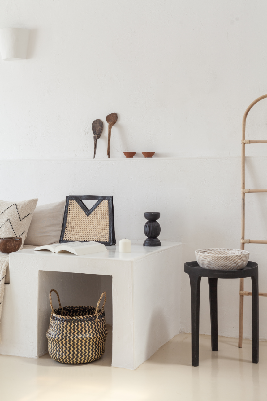 Tiga Woven Nesting Bowls (White)