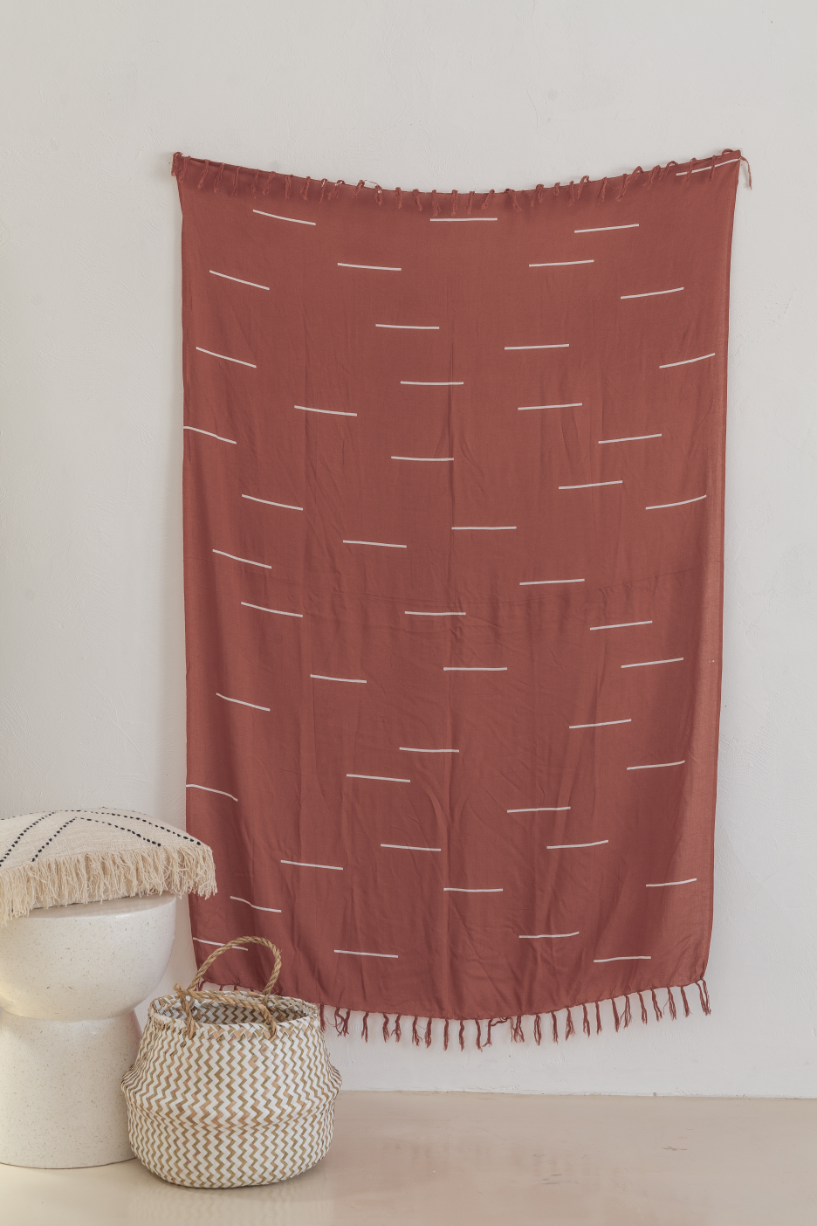 Lines Tapestry (Terracotta)