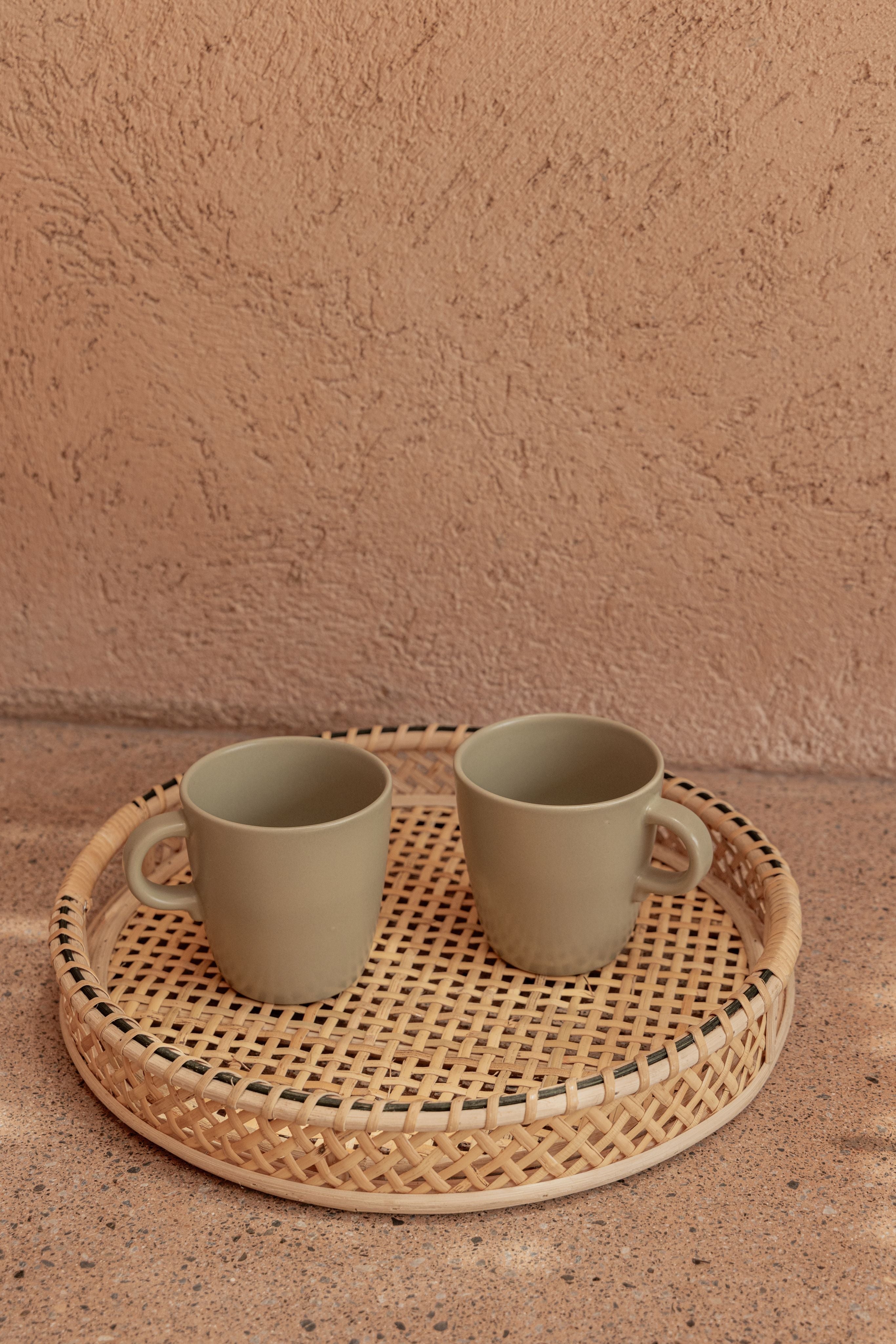 Nora Rattan Round Tray