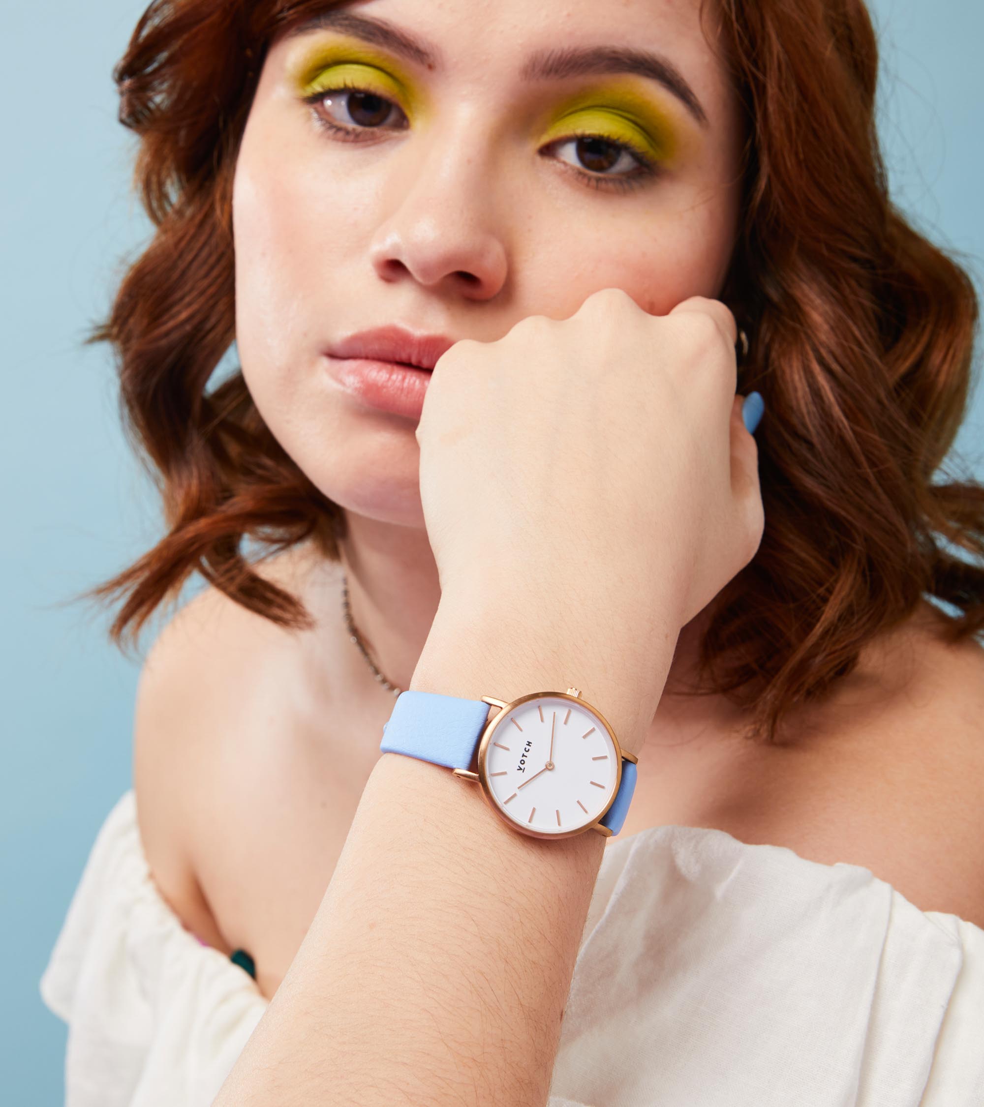 Petite (Rose Gold and Sky Blue)