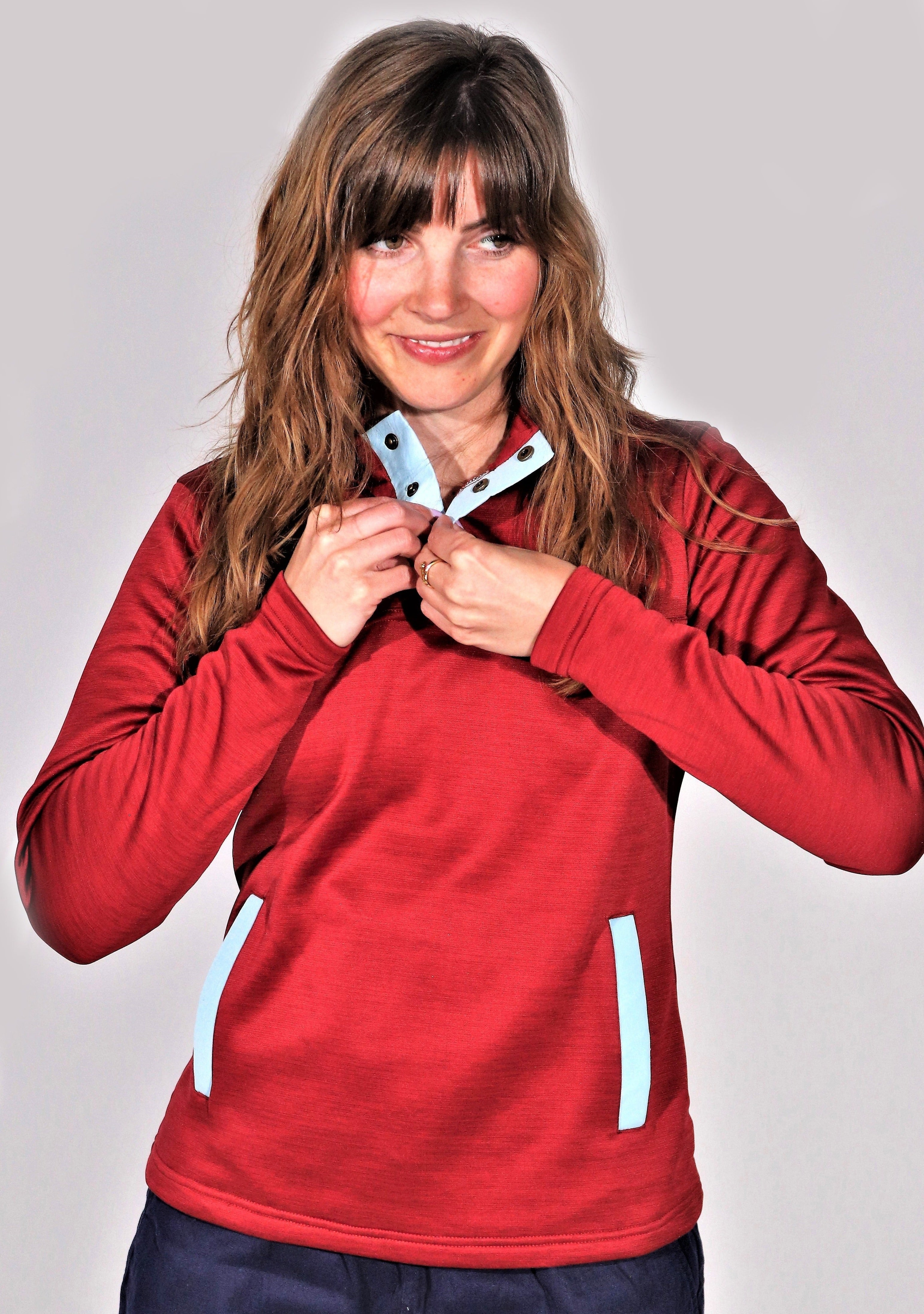 Bailey Snap Pullover (Merlot)