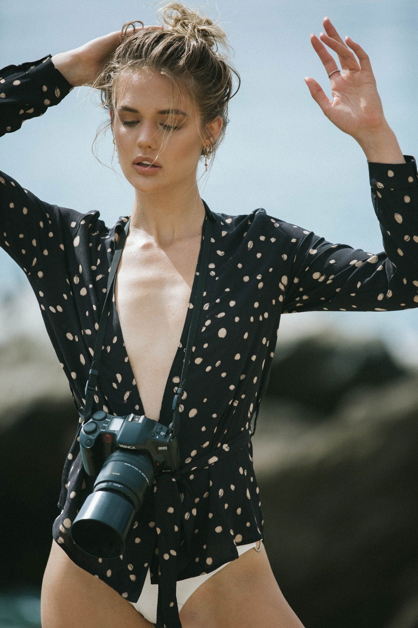 Catamaran Wrap Blouse | Dot Blouse Merritt Charles