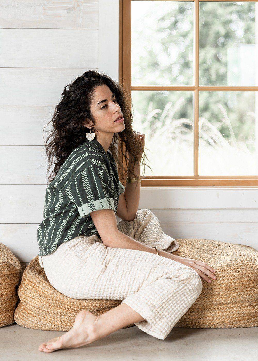 Cargo Shirt (Fern Green) Top Soluna Collective