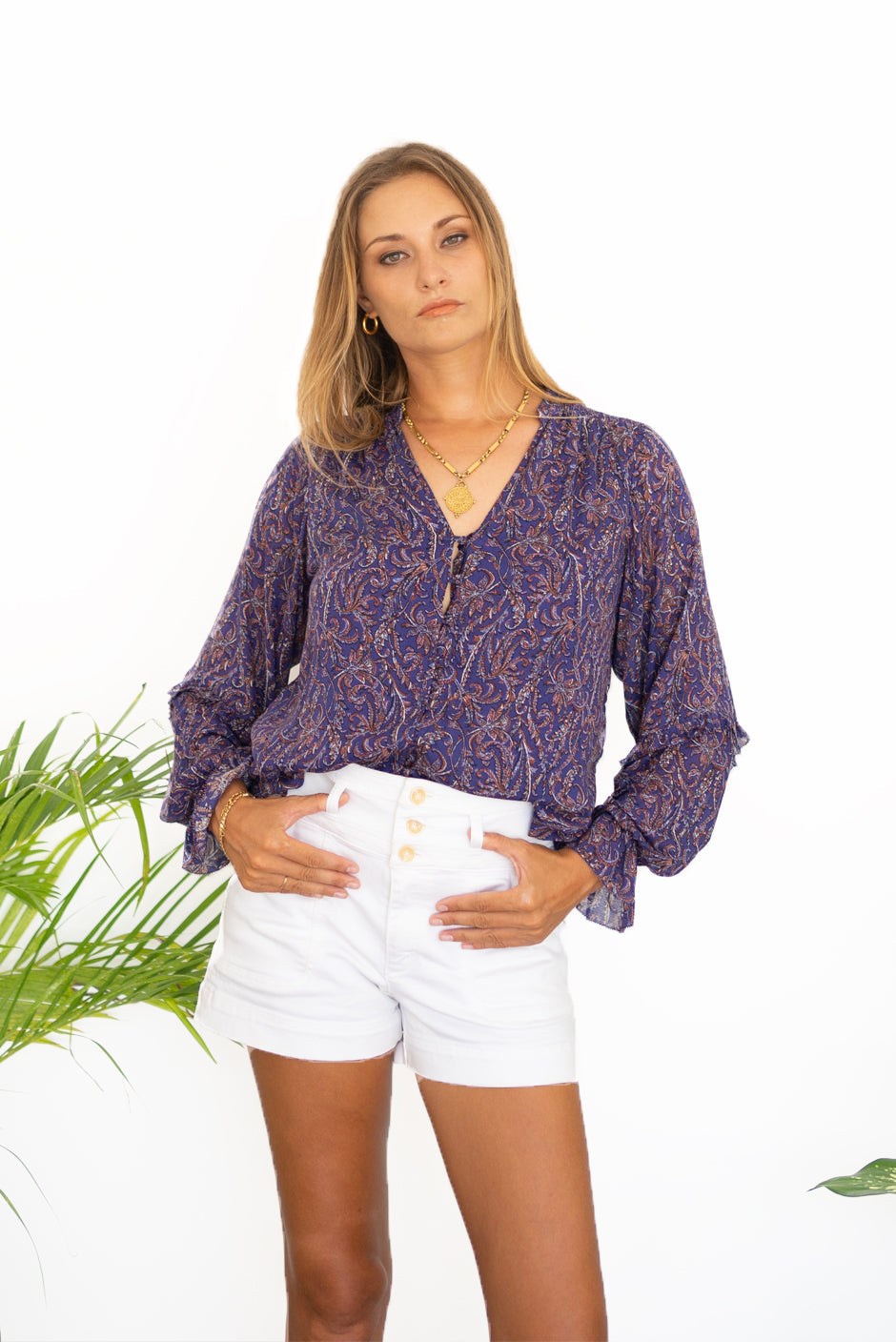 Aria Blouse Top Paneros
