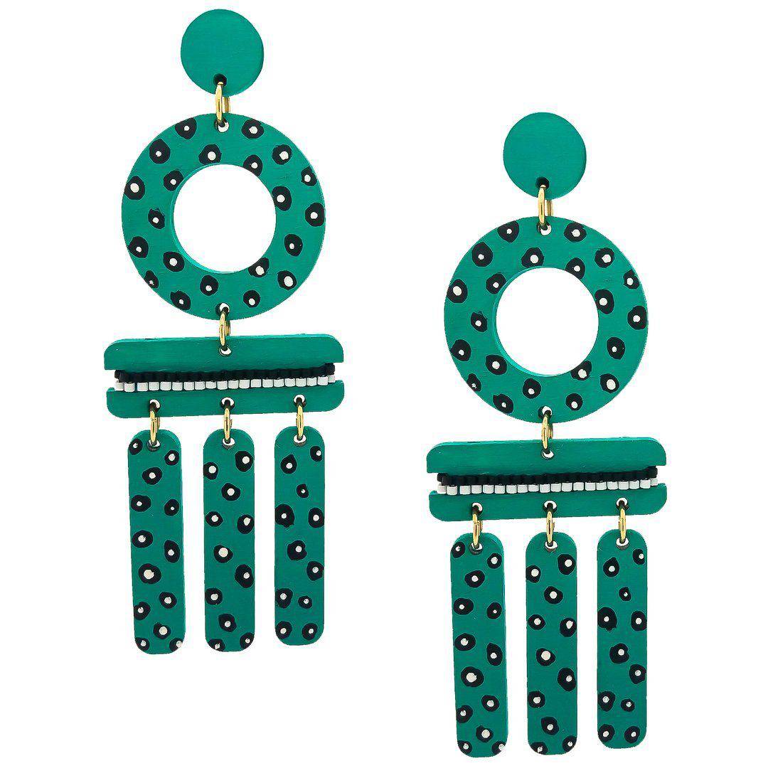 Wind Chime Earrings (Aqua) Earrings Scotchbonnet!