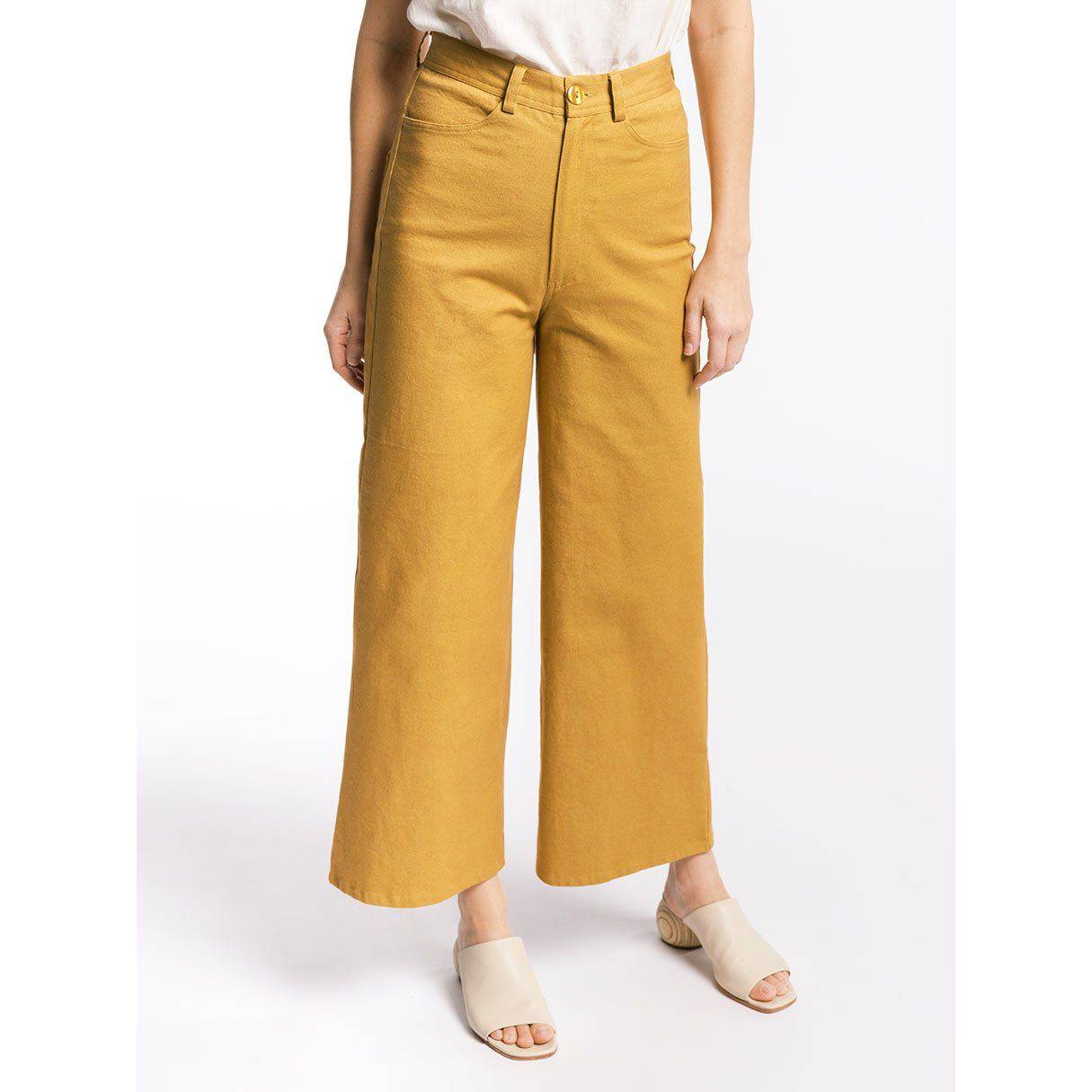 High Rise Pants (Turmeric) Pants Laude The Label