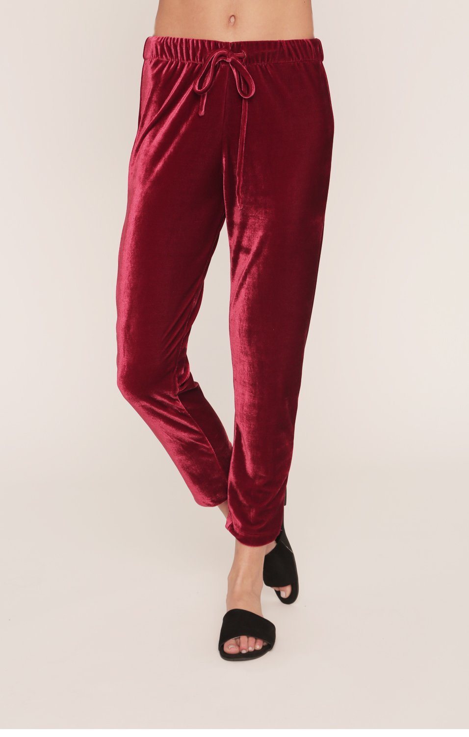 Jagger Joggers | Red Velvet Pants | Sangria Red Pants Merritt Charles