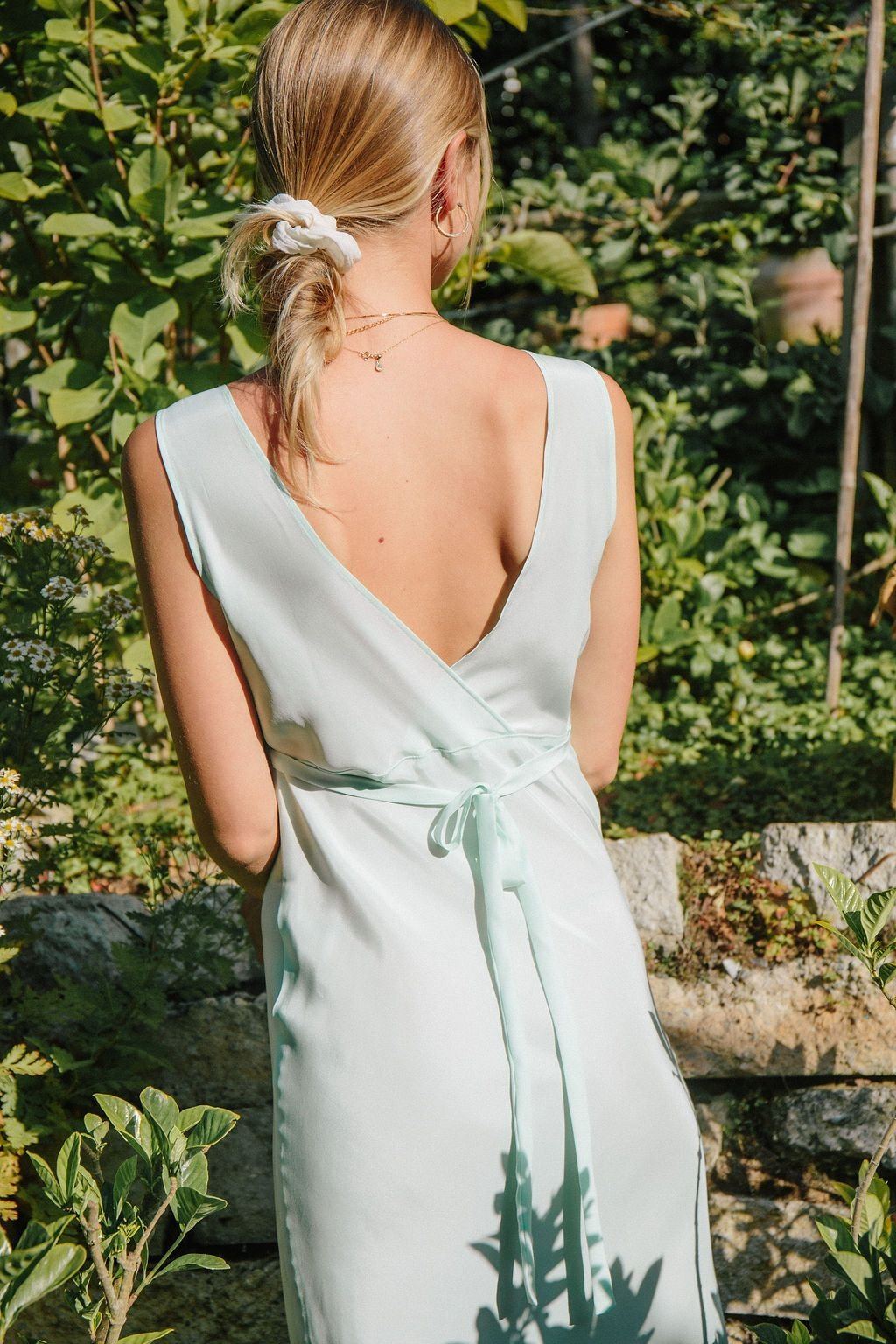 Juliet Dress- Mint Silk Dress Dress Merritt Charles